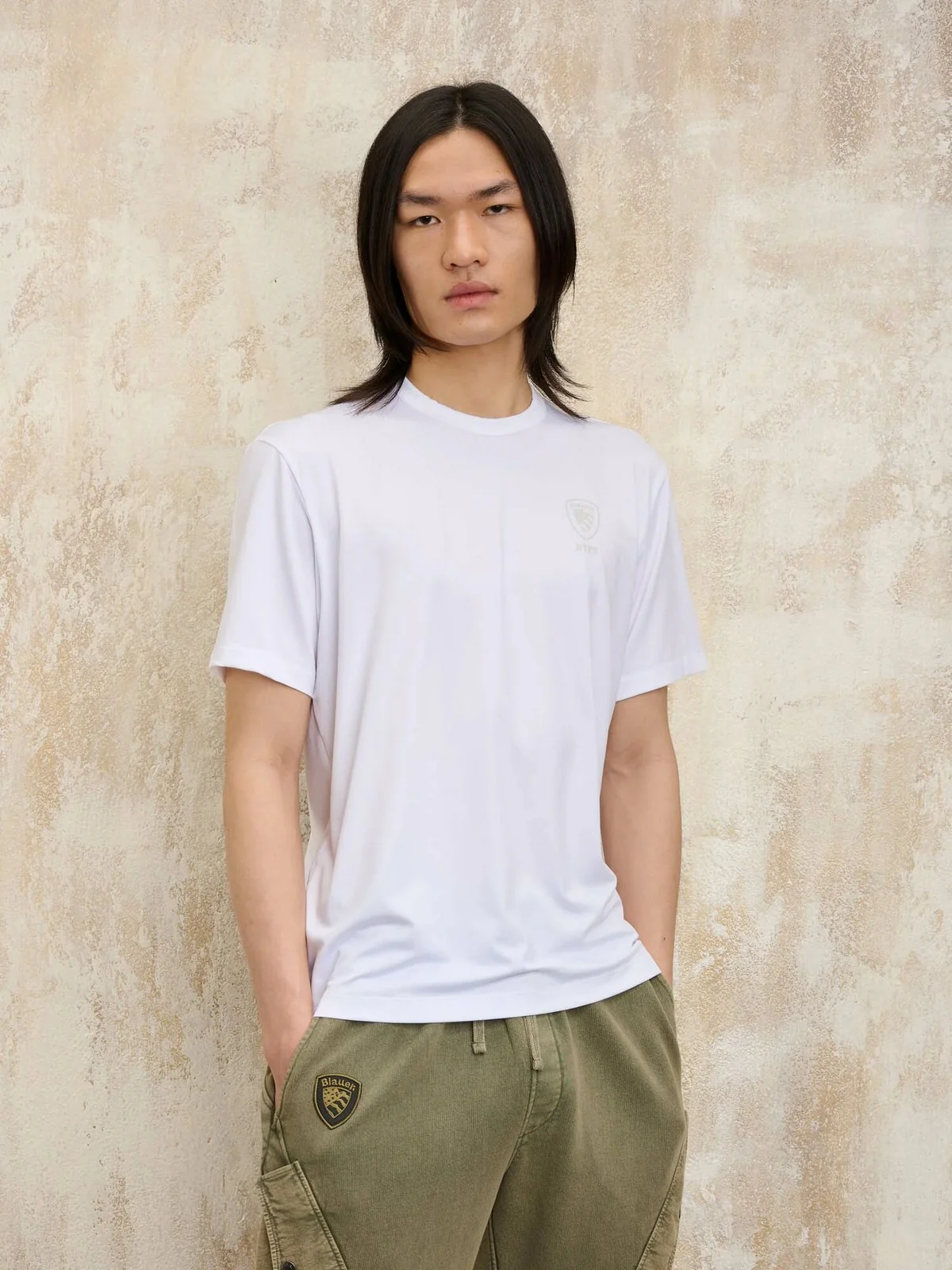 BLAUER T-shirt Uomo JASON 25SBLUH02108 006864 100 Bianco - Image 3