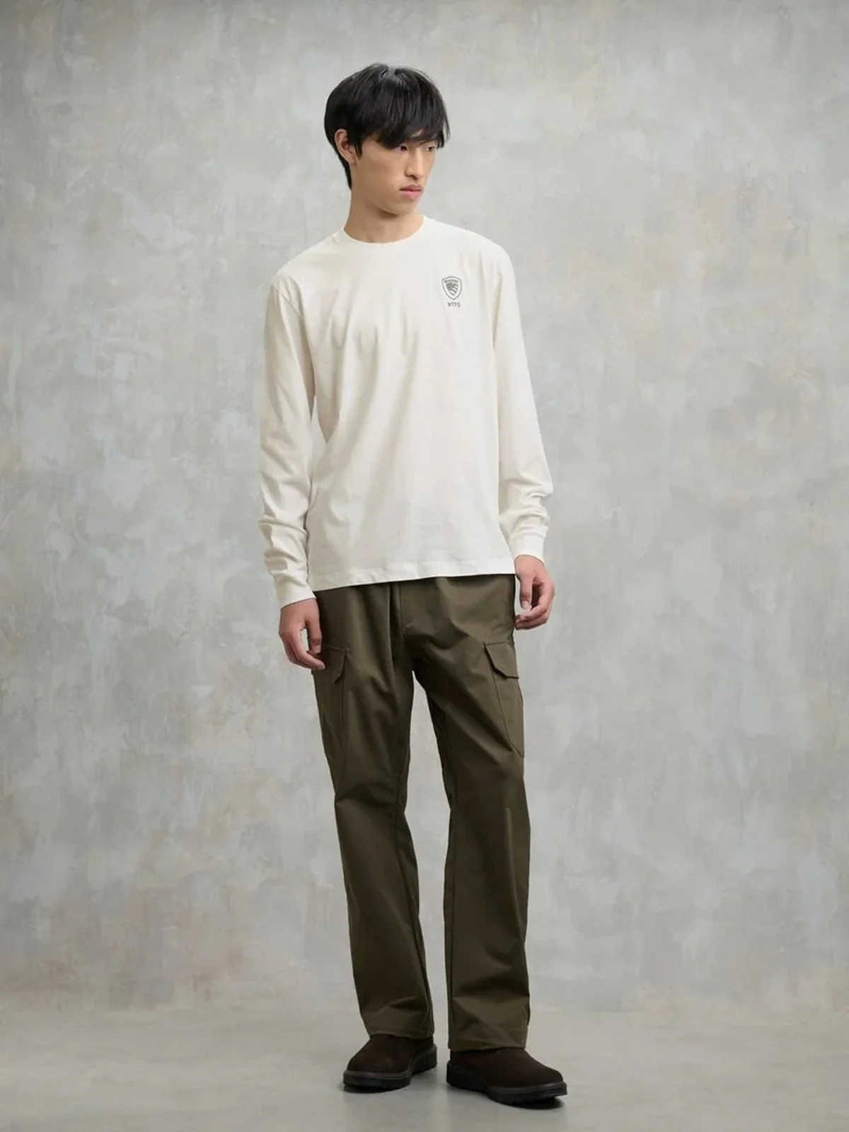 BLAUER T-shirt Uomo MALCOLM 25WBLUH01157 007332 102 BIANCO NEVE - Image 4