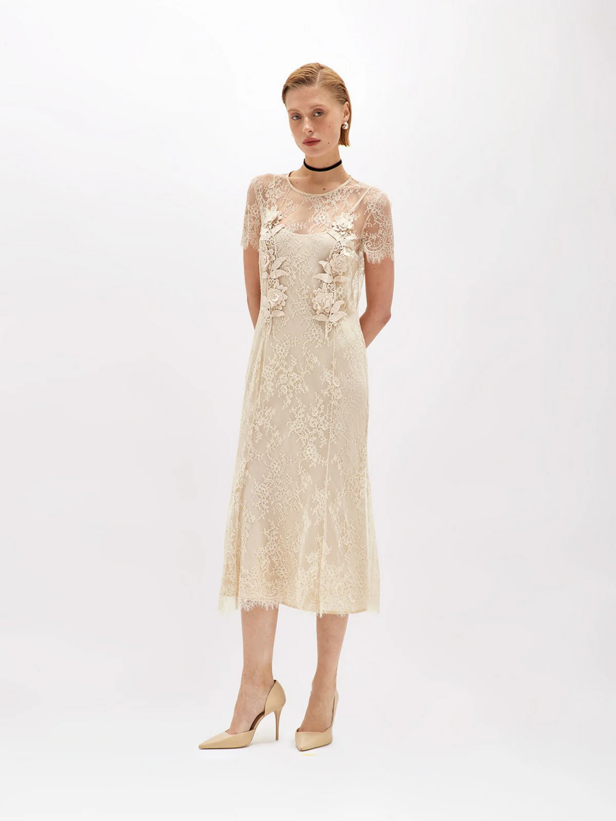 BLUGIRL Abito Donna  RA5111J4881 30907 Beige - Image 2