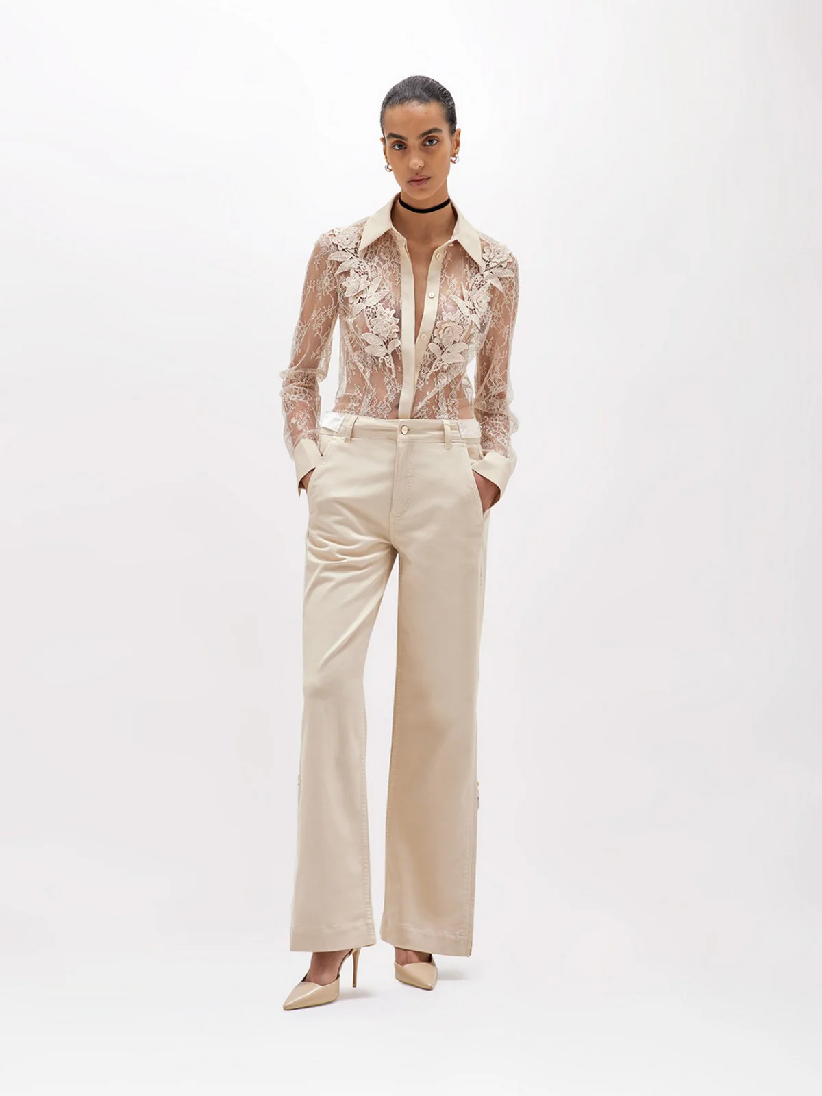 BLUGIRL Camicia Donna  RA5113J4881 30907 Beige - Image 2