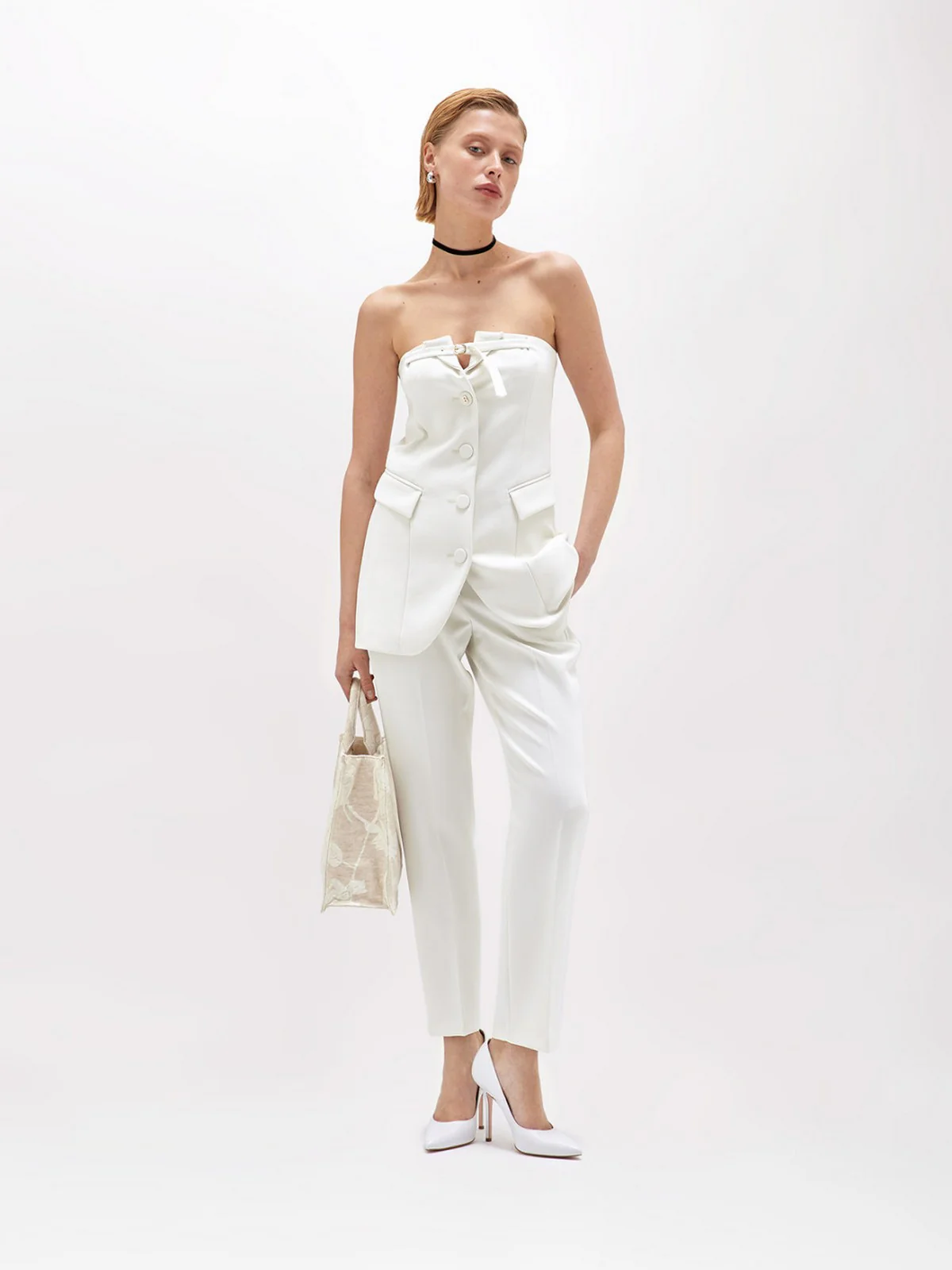 BLUGIRL Pantalone Donna  RA5155T2968 10103 Bianco - Image 2
