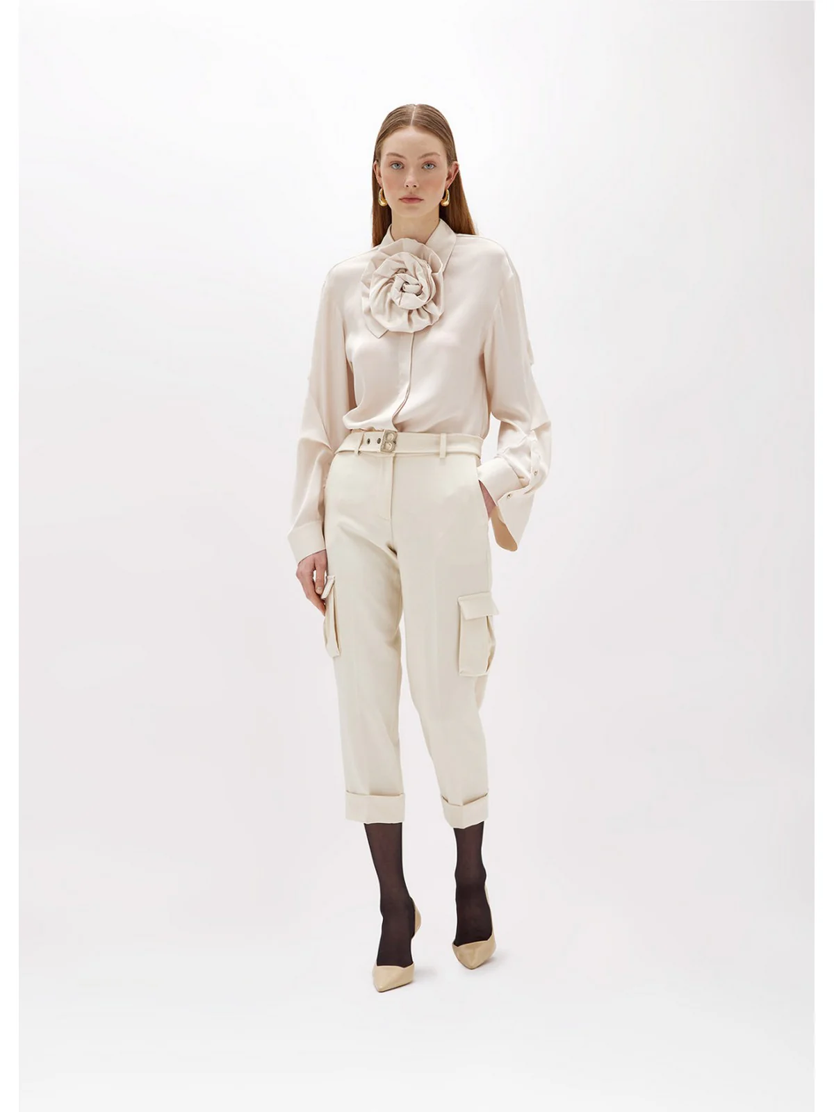 BLUGIRL Pantalone Donna  RF4074T3190 10110 Beige - Image 2