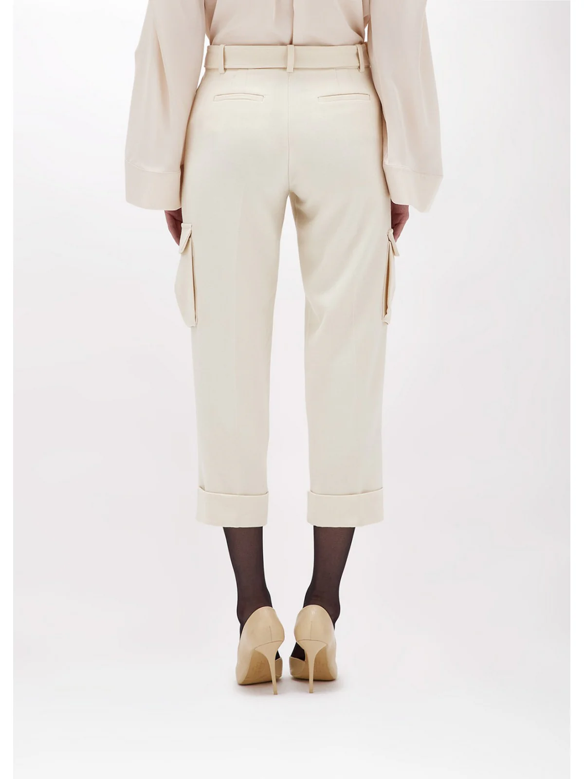 BLUGIRL Pantalone Donna  RF4074T3190 10110 Beige - Image 4
