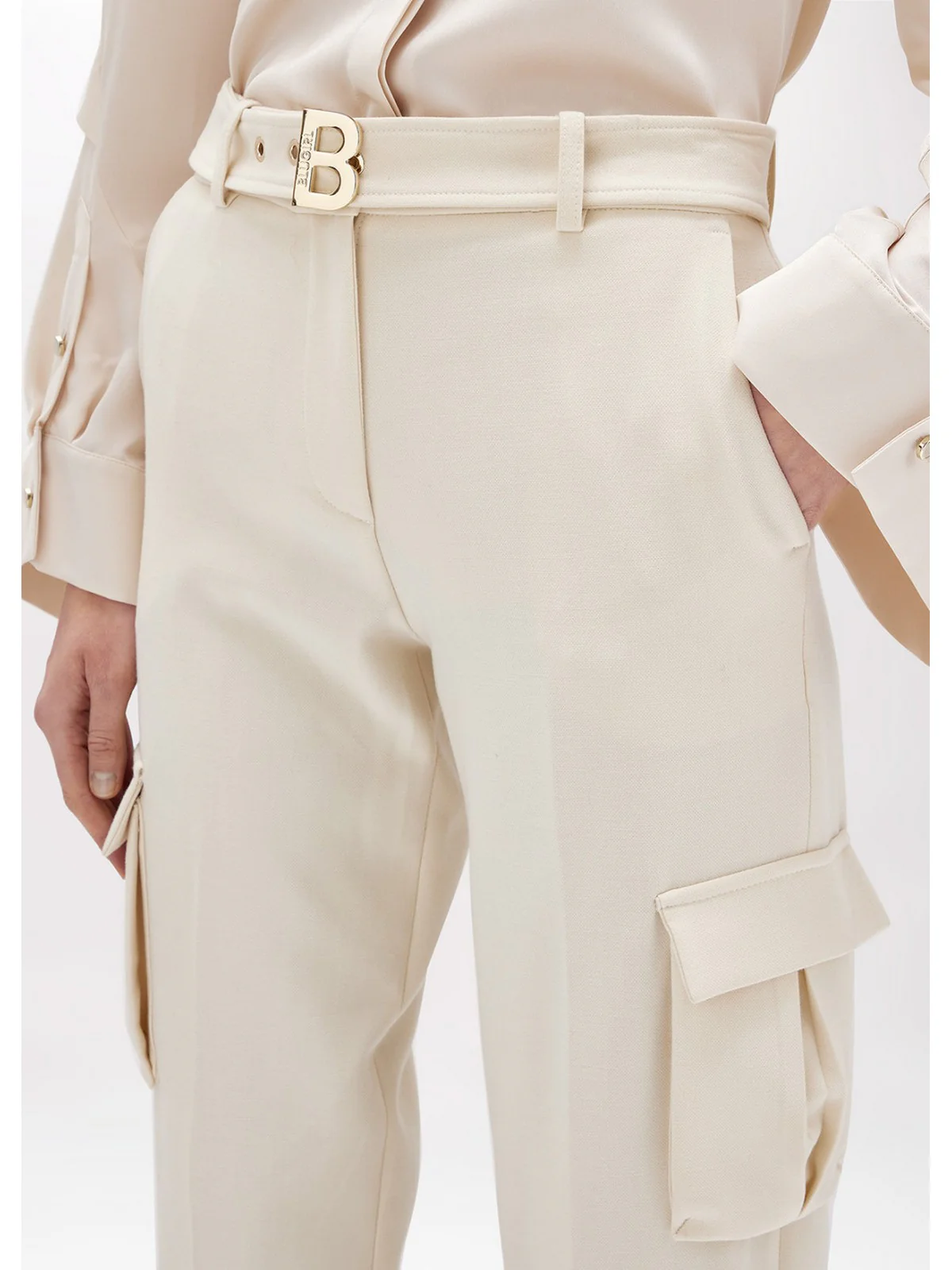 BLUGIRL Pantalone Donna  RF4074T3190 10110 Beige - Image 5