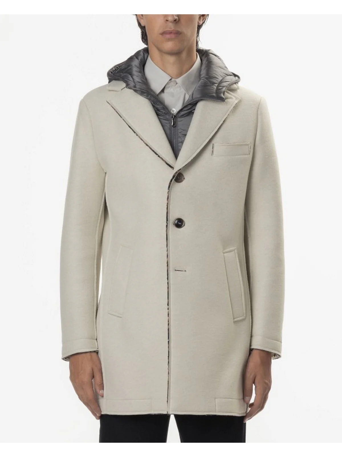 BOB Cappotto Uomo  ANDY403TR T403 PANNA Bianco - Image 2