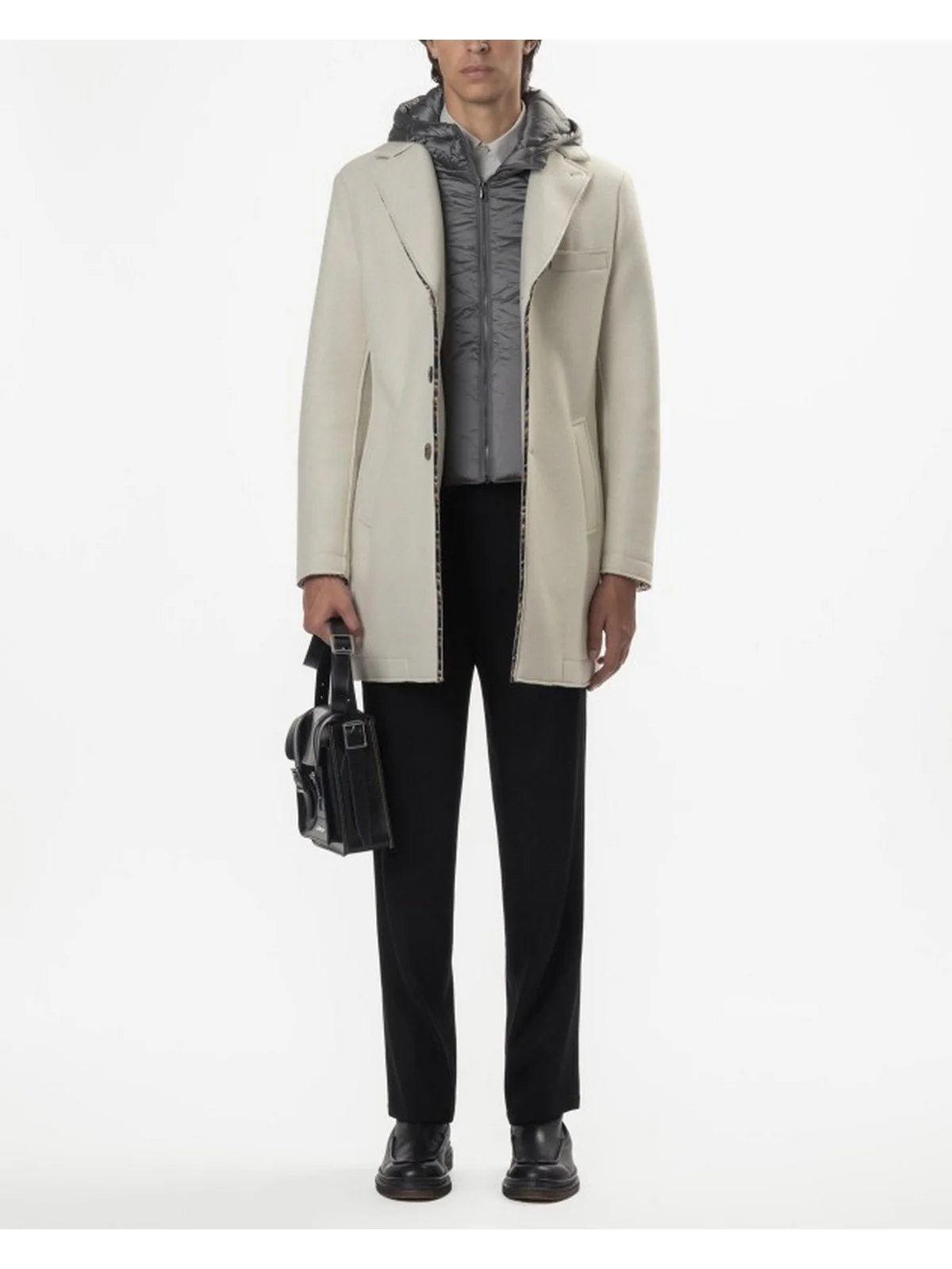 BOB Cappotto Uomo  ANDY403TR T403 PANNA Bianco - Image 6
