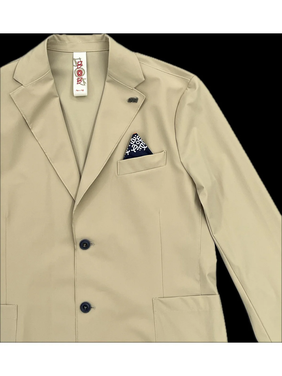 BOB Giacca Uomo  P25FRICKY440T440 BEIGE BEIGE - Image 3