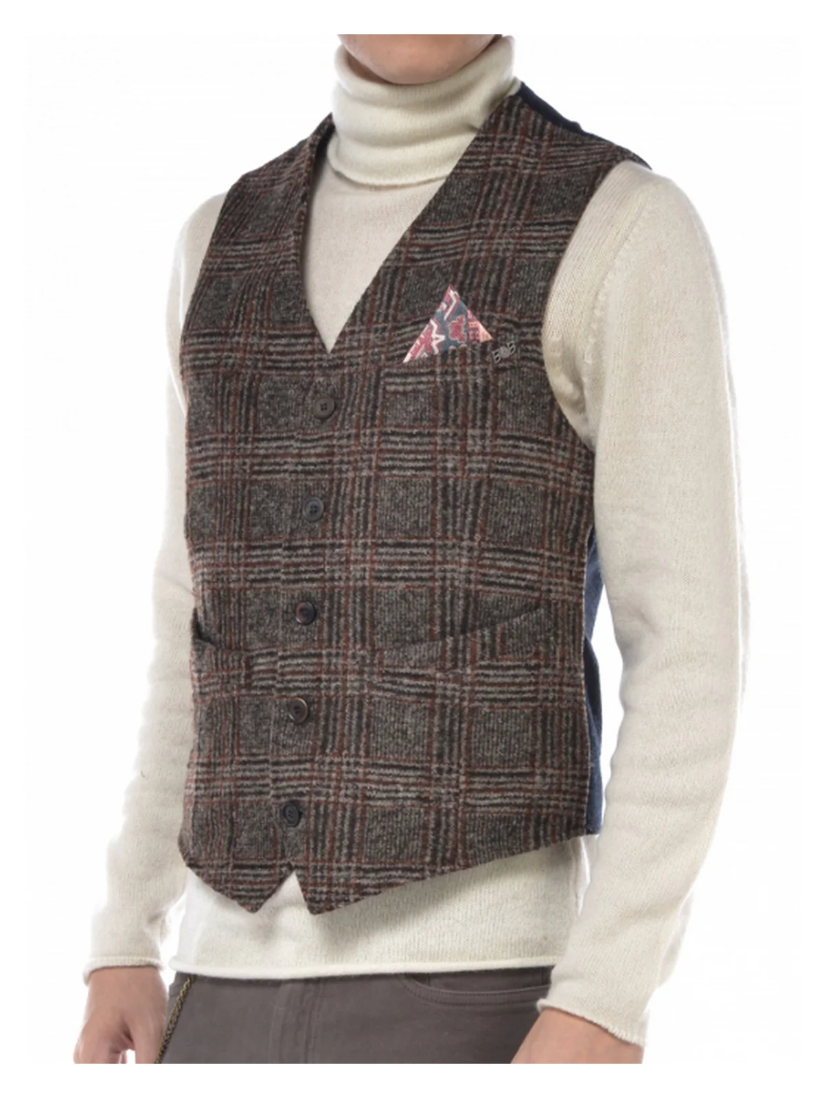 BOB Gilet Uomo  A23DRUG377 T377 VAR.1 Grigio - Image 3