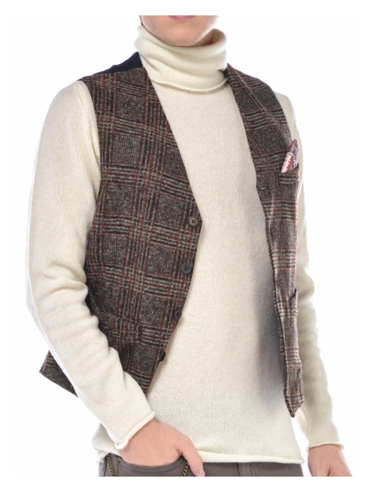 BOB Gilet Uomo  A23DRUG377 T377 VAR.1 Grigio - Image 4