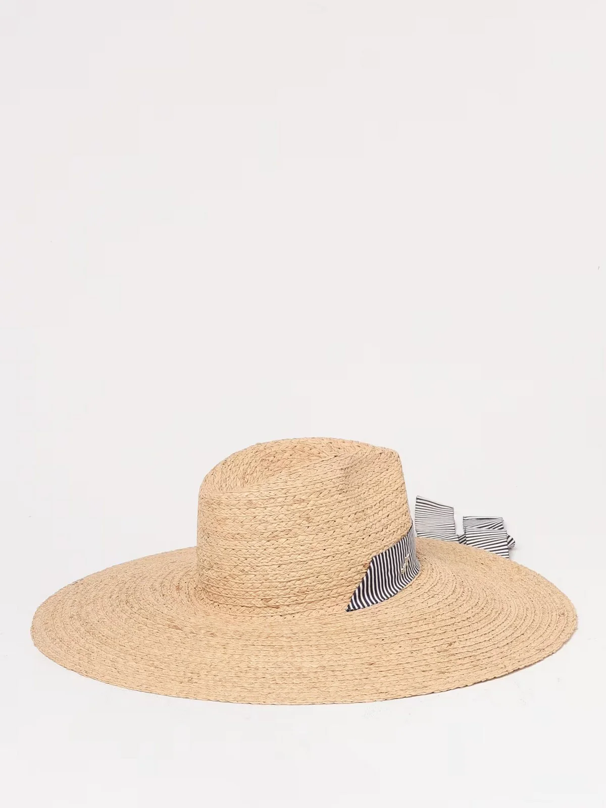BORSALINO Cappello Donna  4039 00H8 Naturale cinta a rihe bianco/navy - Image 5