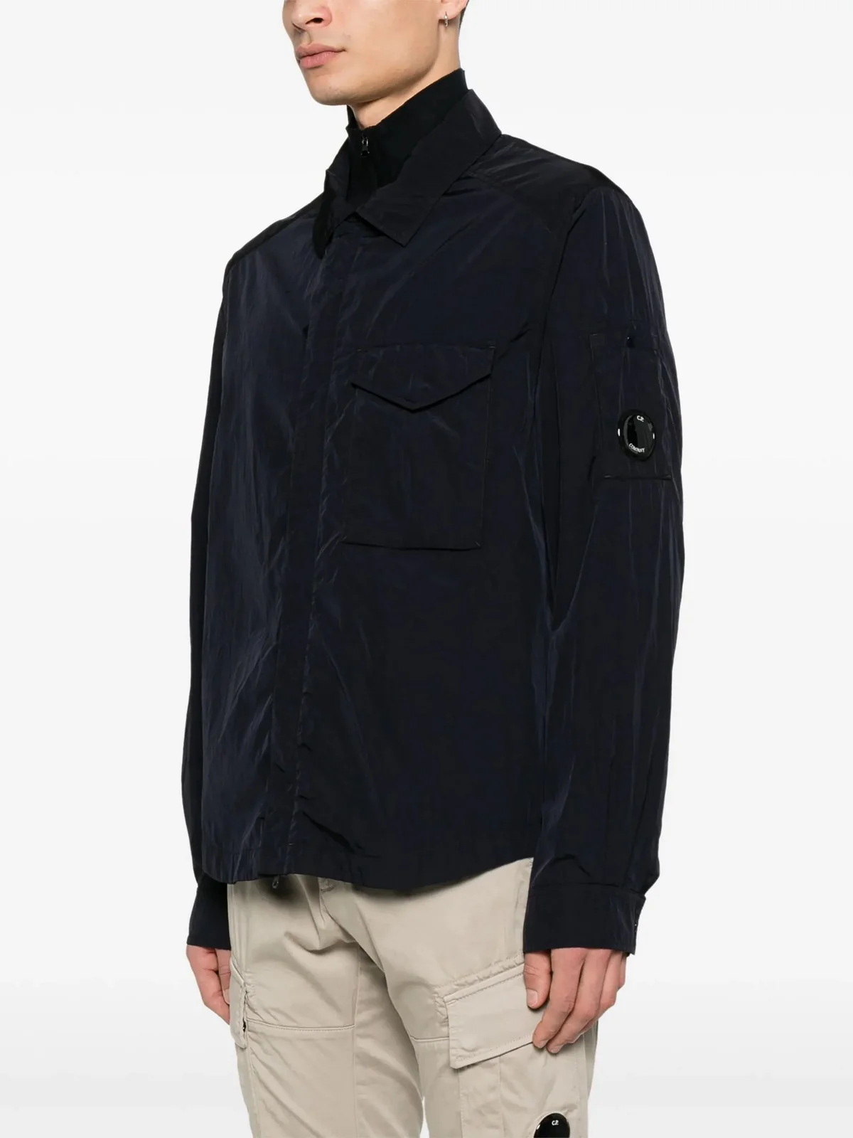 C.P. COMPANY Giacca-camicia Uomo  18CMOS095A005904G 888 Blu - Image 3