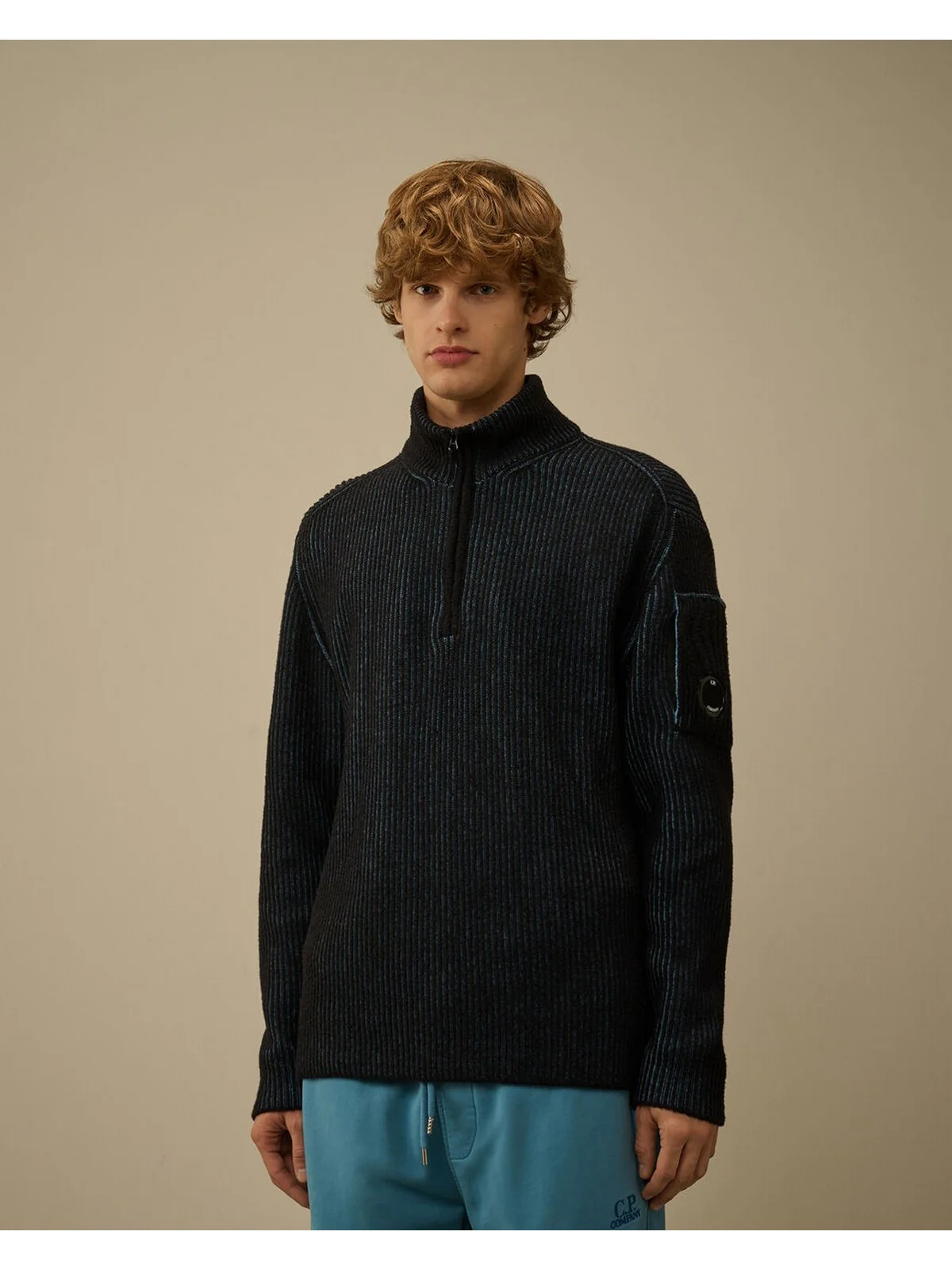 C.P. COMPANY Maglione Uomo  19CMKN257A006170A 815 815 - AEGEAN BLUE - Image 2