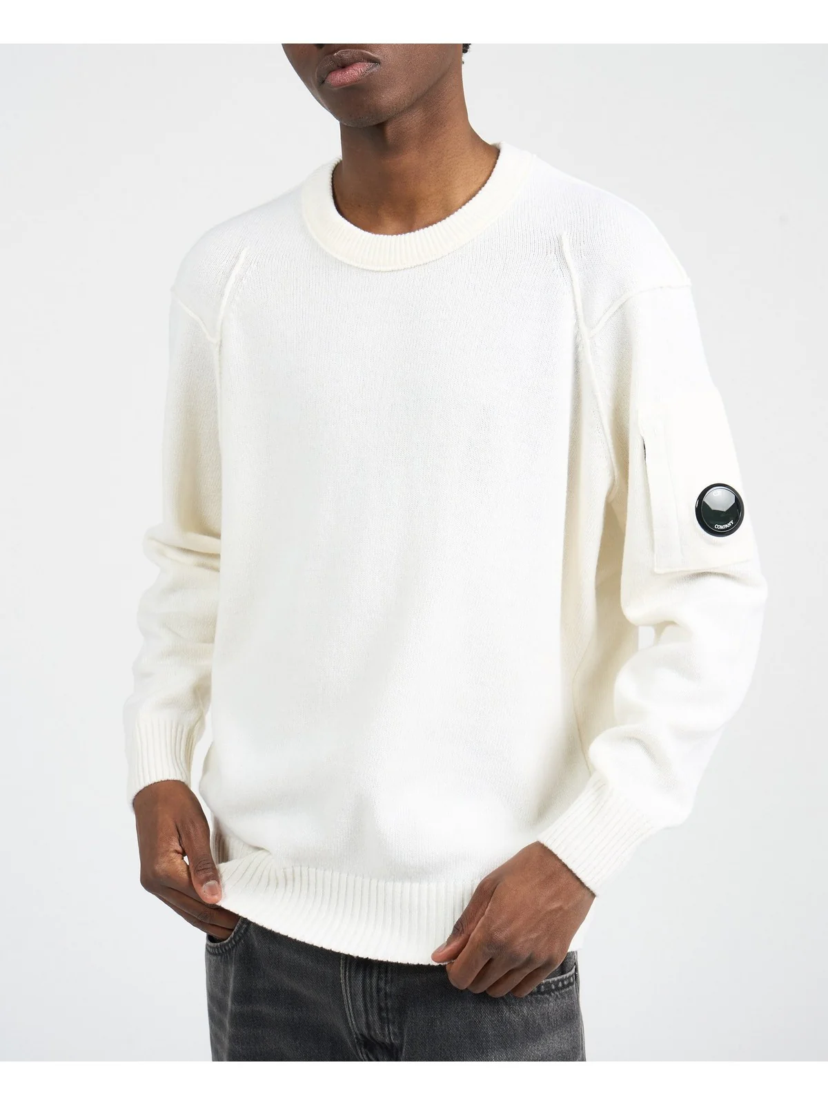 C.P. COMPANY Maglione Uomo  RFCMKN707A110149A 103 103 - GAUZE WHITE - Image 2