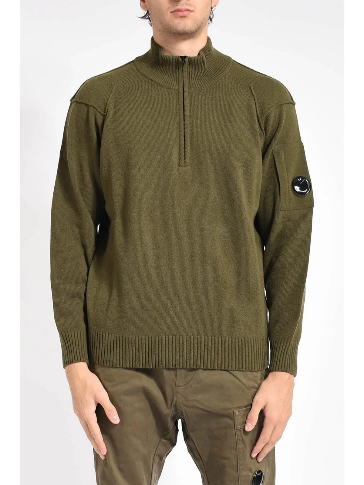 C.P. COMPANY Maglione Uomo  RFCMKN709A110149A 683 683 - IVY GREEN - Image 3