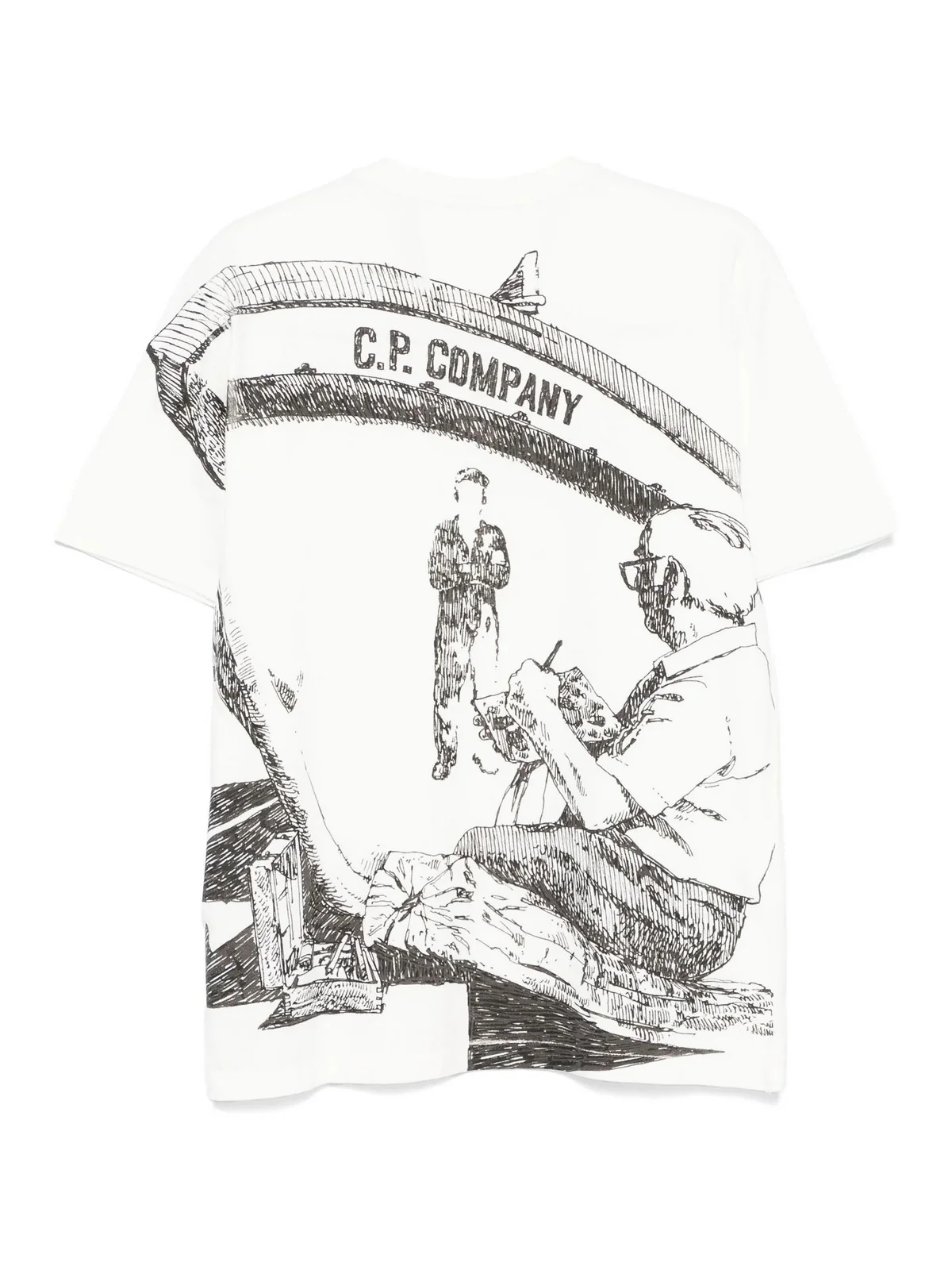 C.P. COMPANY T-shirt Uomo  18CMTS317A005431G 103 Bianco - Image 2