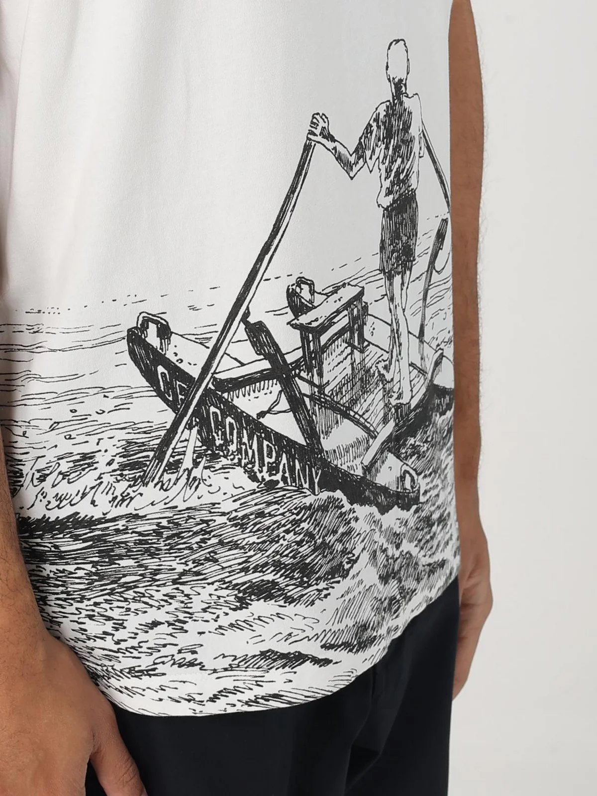 C.P. COMPANY T-shirt Uomo  18CMTS318A005431G 103 Bianco - Image 4