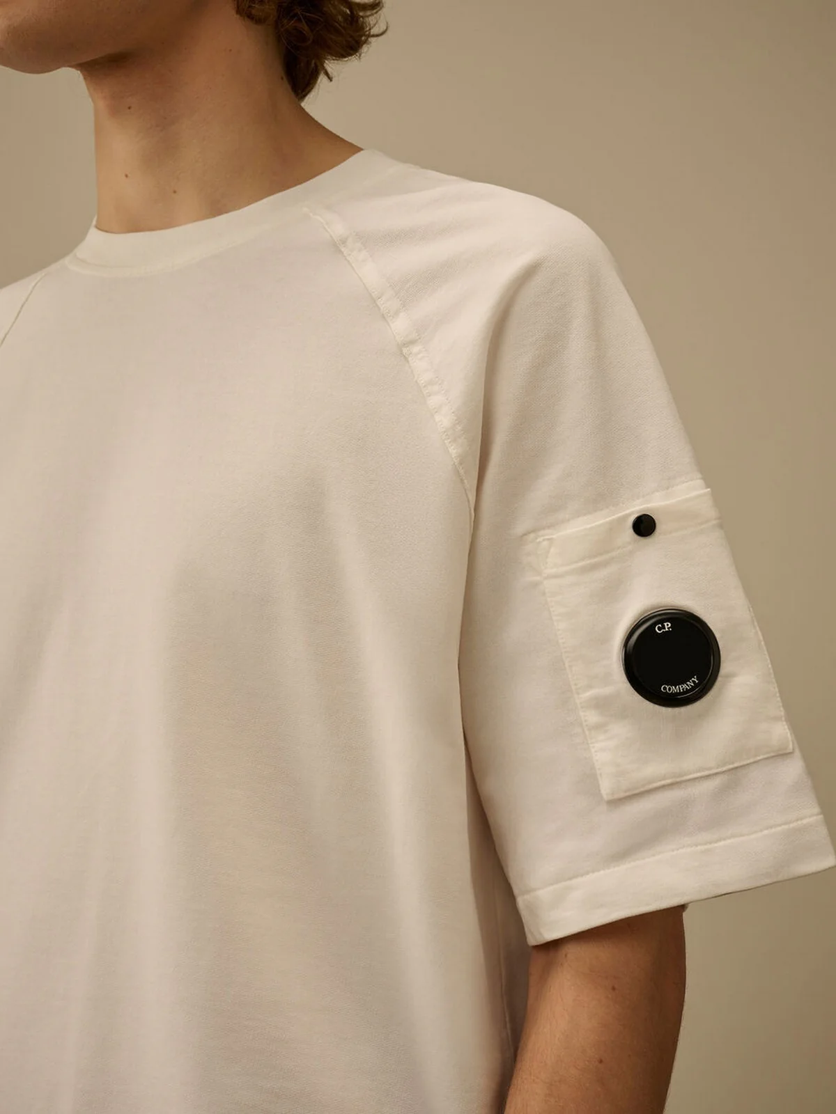 C.P. COMPANY T-shirt Uomo  20CMSS034A002246G 103 103 - GAUZE WHITE - Image 2