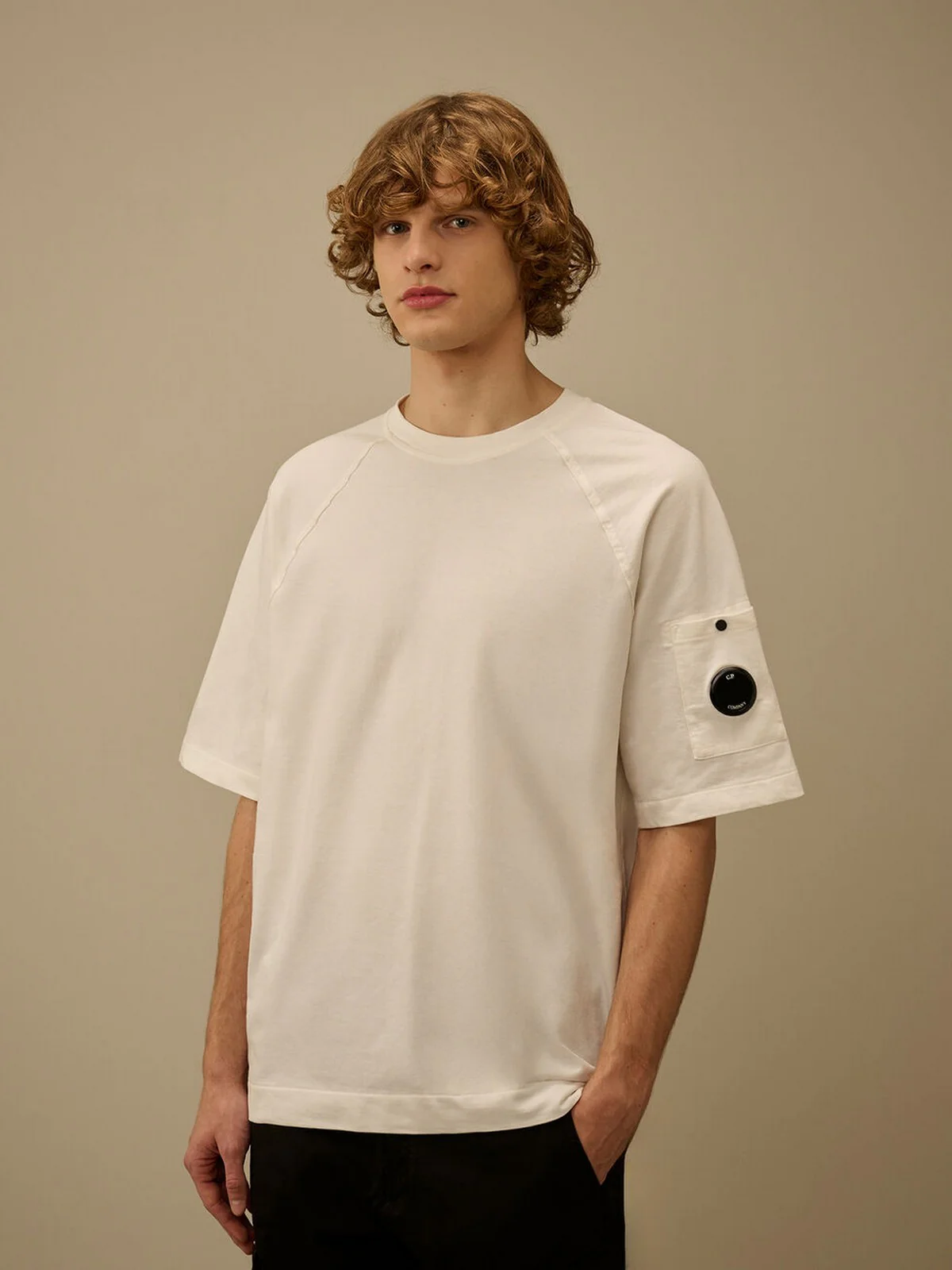 C.P. COMPANY T-shirt Uomo  20CMSS034A002246G 103 103 - GAUZE WHITE - Image 4