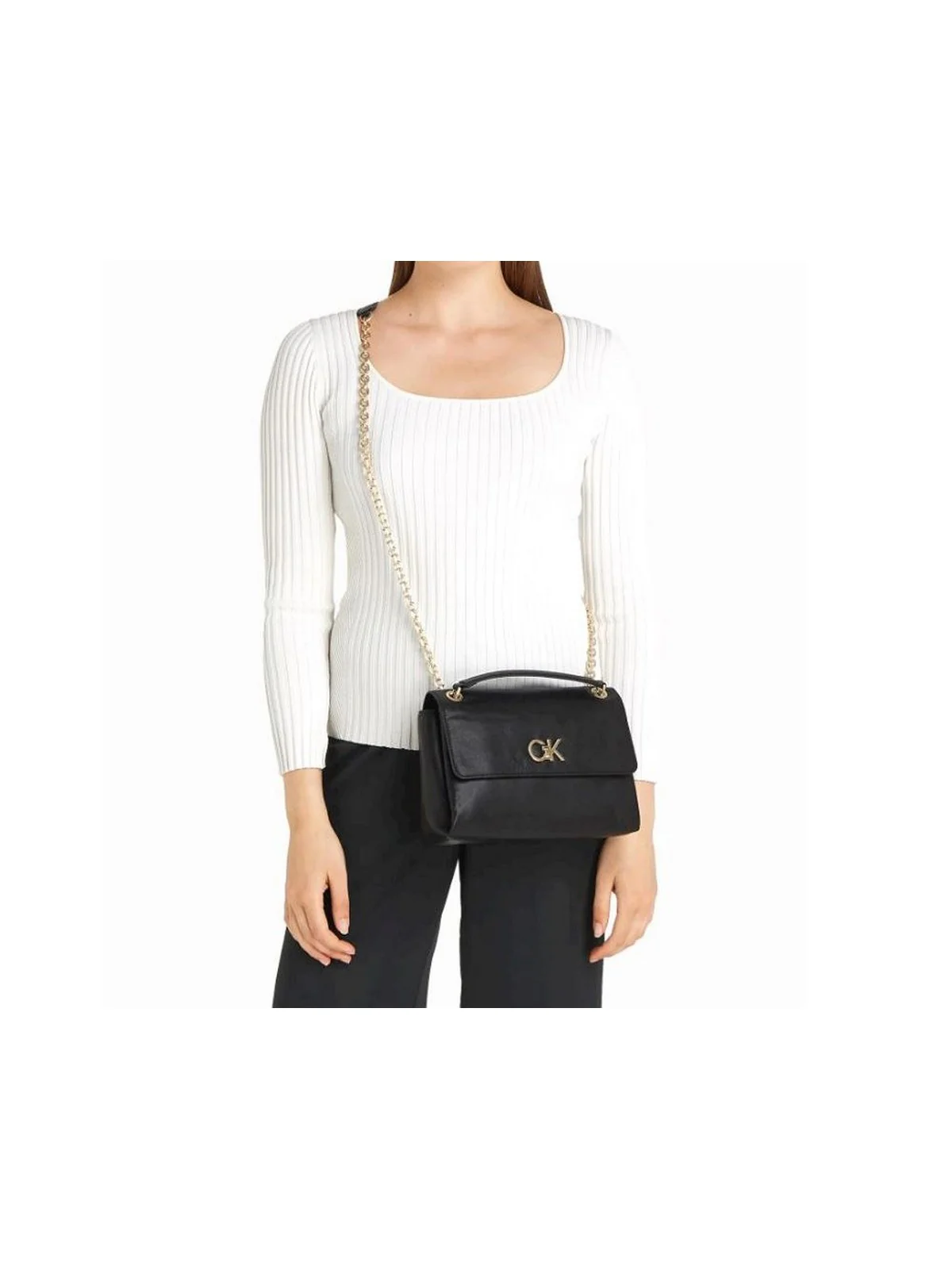 CALVIN KLEIN Borsa Donna  K60K611084 BAX NERO - Image 3