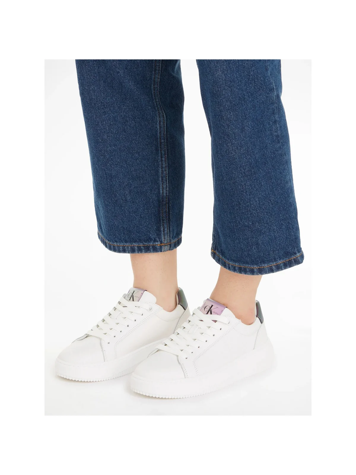 CALVIN KLEIN Sneaker Donna  YW0YW01202 01W Bianco - Image 5