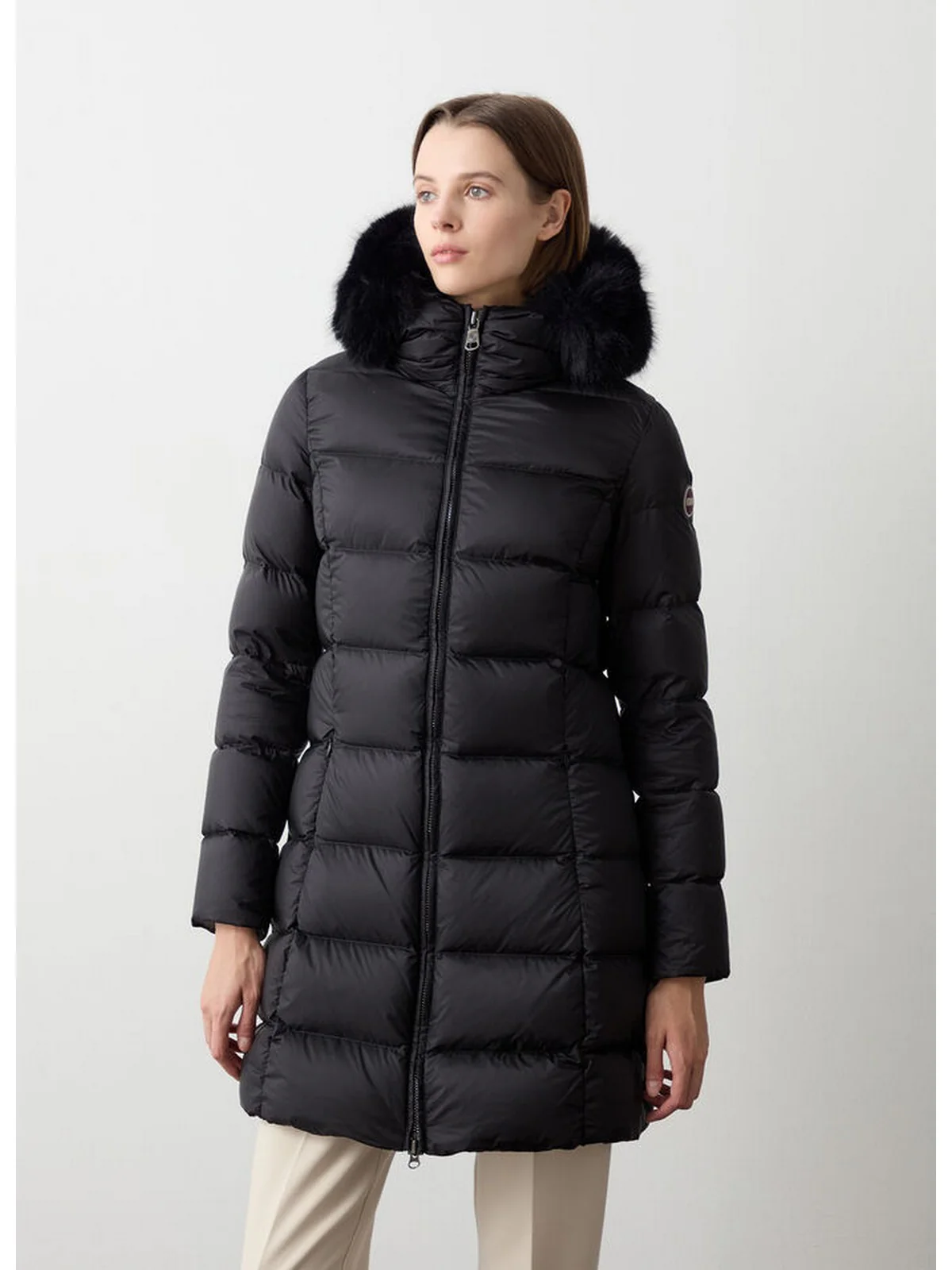 COLMAR Piumino Donna Deluxe 2221E 2YO 99 BLACK-DARK STEEL - Image 11