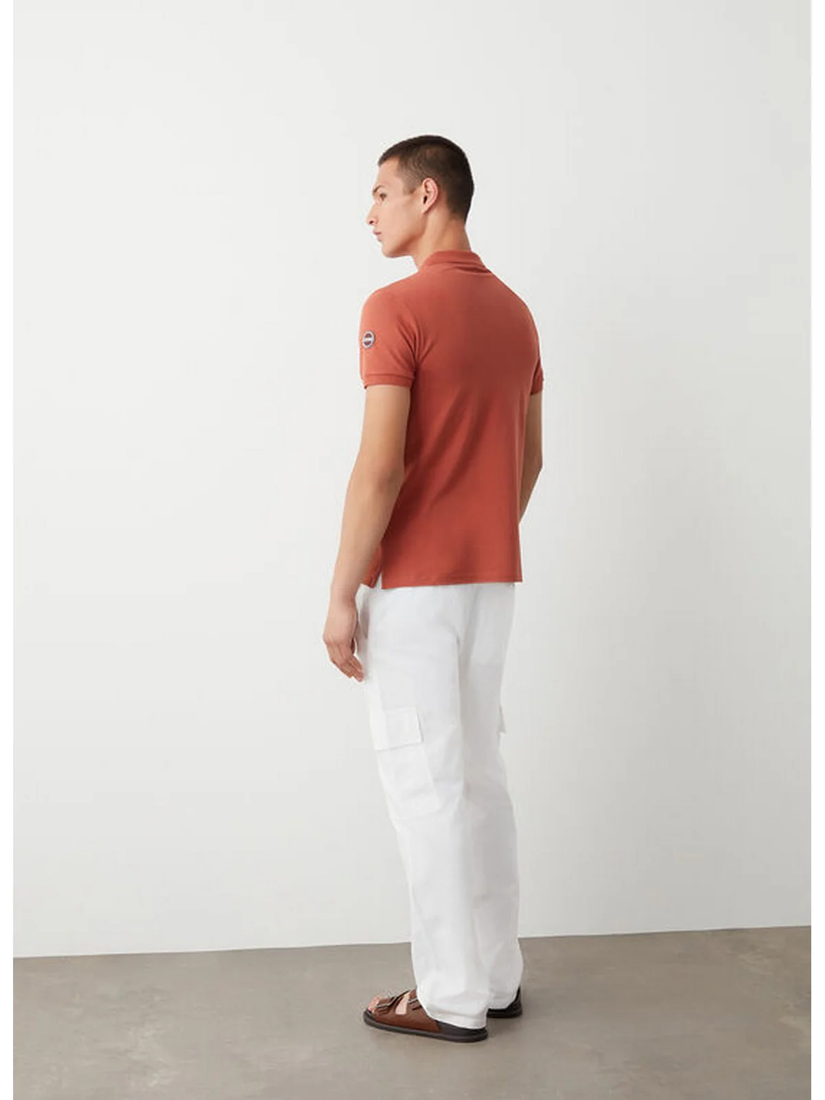 COLMAR Polo Uomo  7646 4SH 712 MARRONE BURNT - Image 3