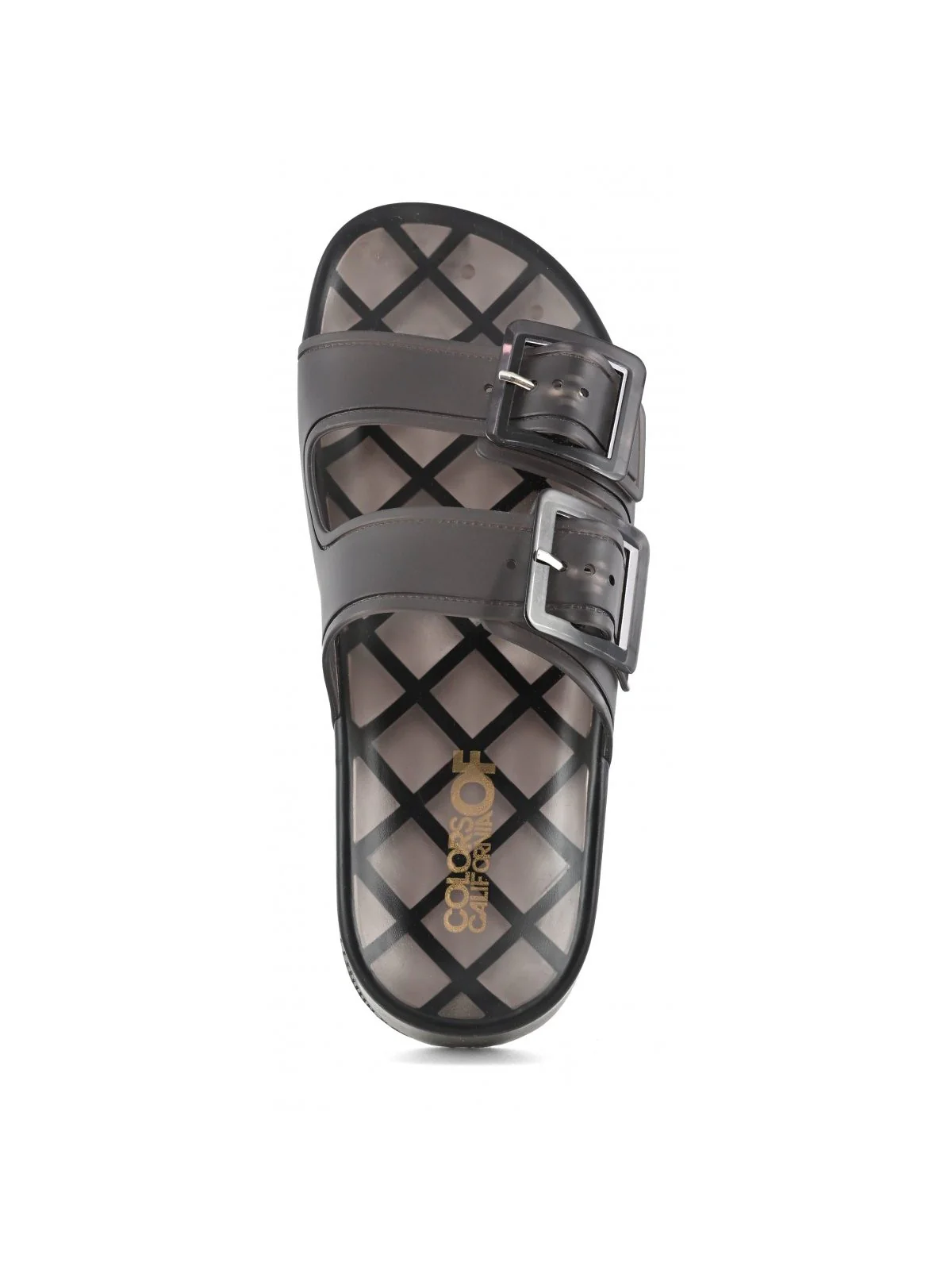COLORS OF CALIFORNIA Ciabatta Donna high jelly sandal 2 buckles HC.CHJ402 BLA Nero - Image 2