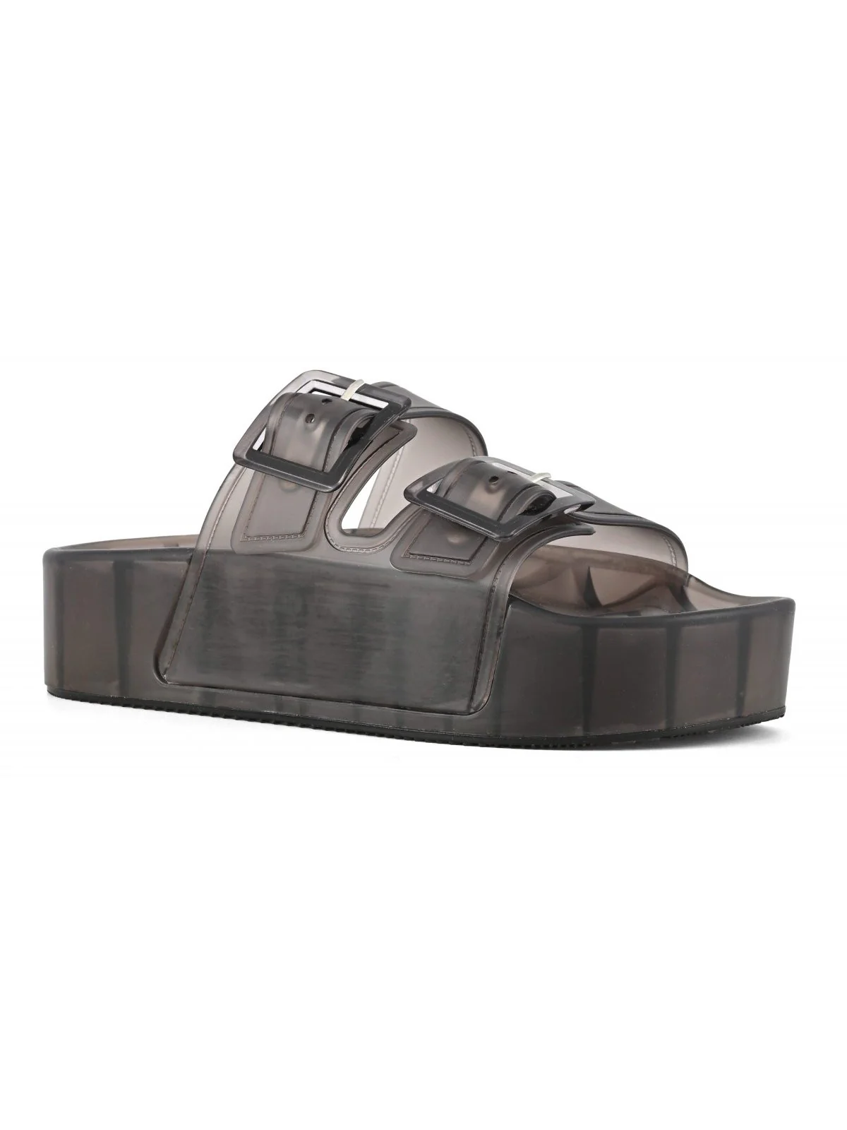 COLORS OF CALIFORNIA Ciabatta Donna high jelly sandal 2 buckles HC.CHJ402 BLA Nero - Image 3