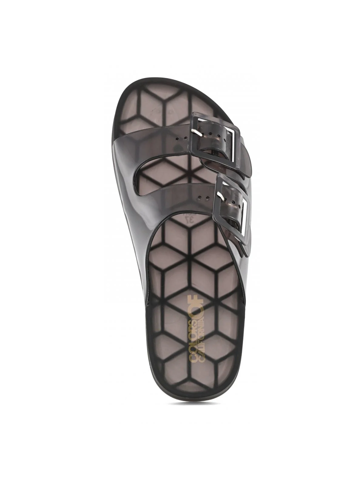 COLORS OF CALIFORNIA Ciabatta Donna jelly sandal 2 buckles HC.CHJ010 BLA Nero - Image 2