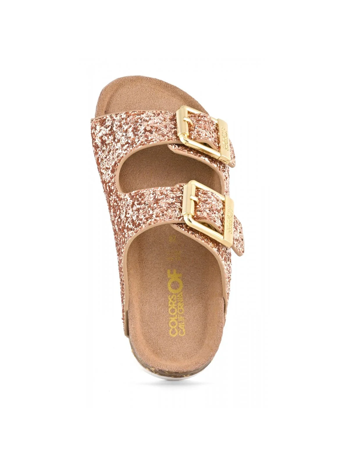 COLORS OF CALIFORNIA Sandalo Bambine e ragazze Glitter Sandal 2 Buckles HC.2415N PKGOL PINK GOLD - Image 2