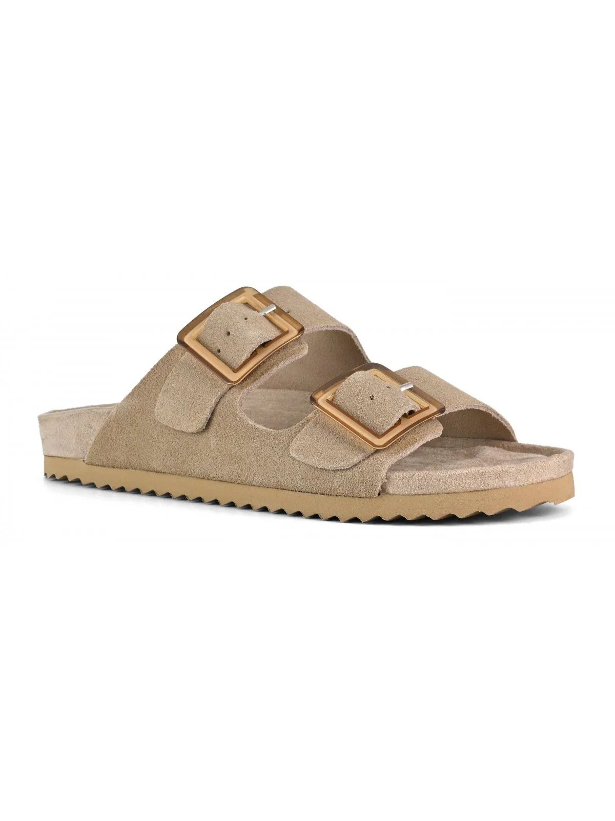 COLORS OF CALIFORNIA Sandalo Donna cow suede bio with two buckles HC.BIO56 MUD MUD - Image 3