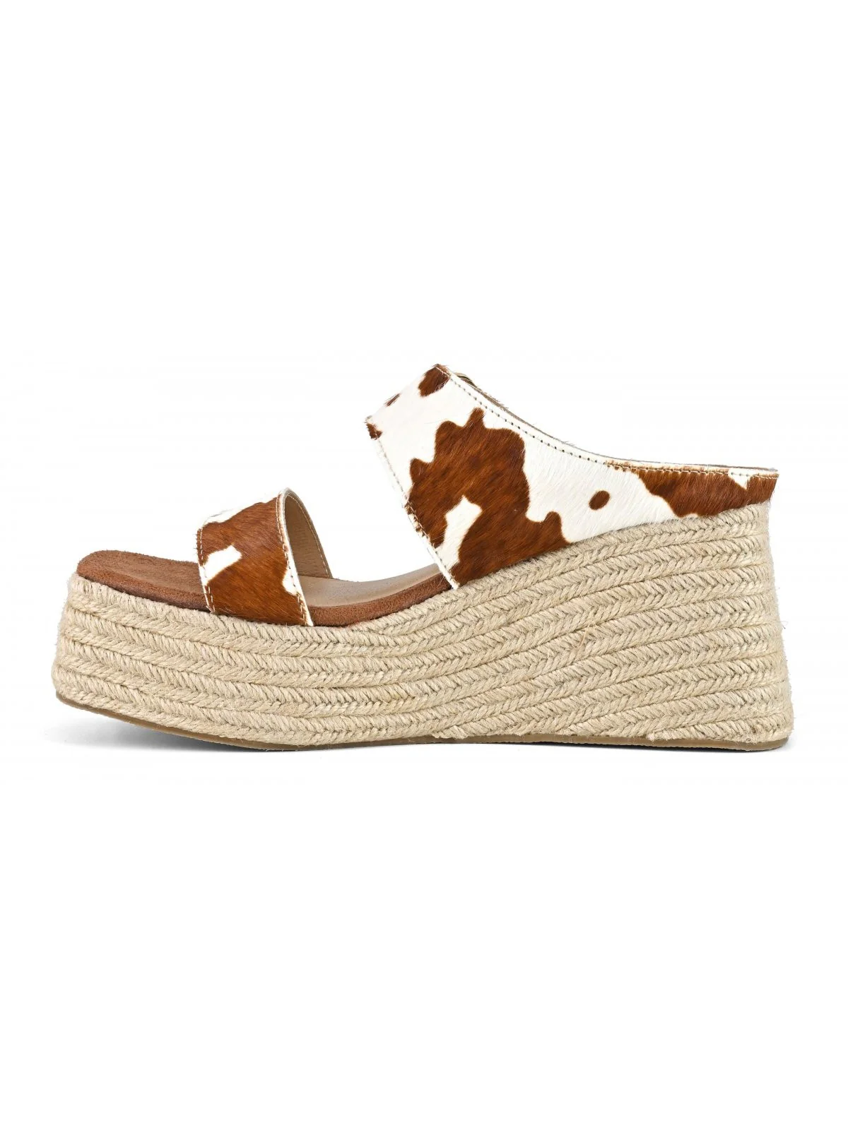 COLORS OF CALIFORNIA Sandalo Donna jute wedge sandal in pony hair HC.MALIBU04 COW COW - Image 2