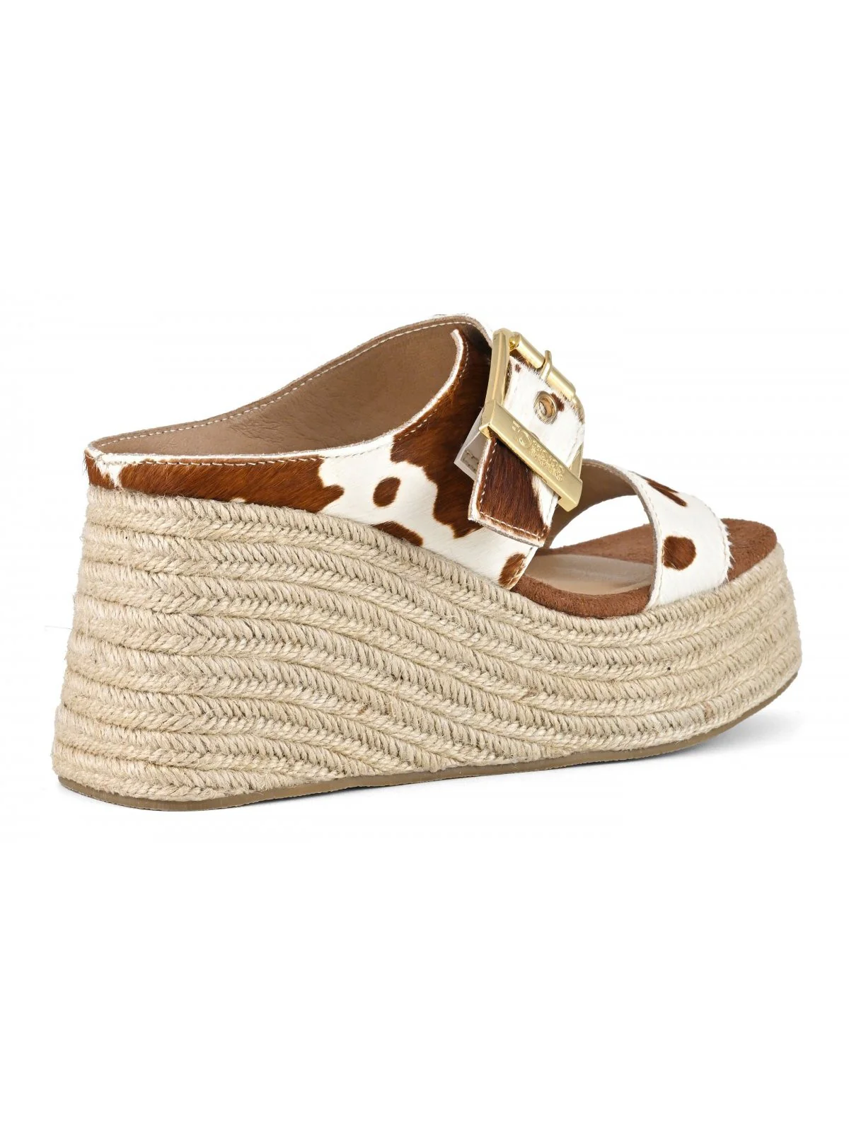 COLORS OF CALIFORNIA Sandalo Donna jute wedge sandal in pony hair HC.MALIBU04 COW COW - Image 3