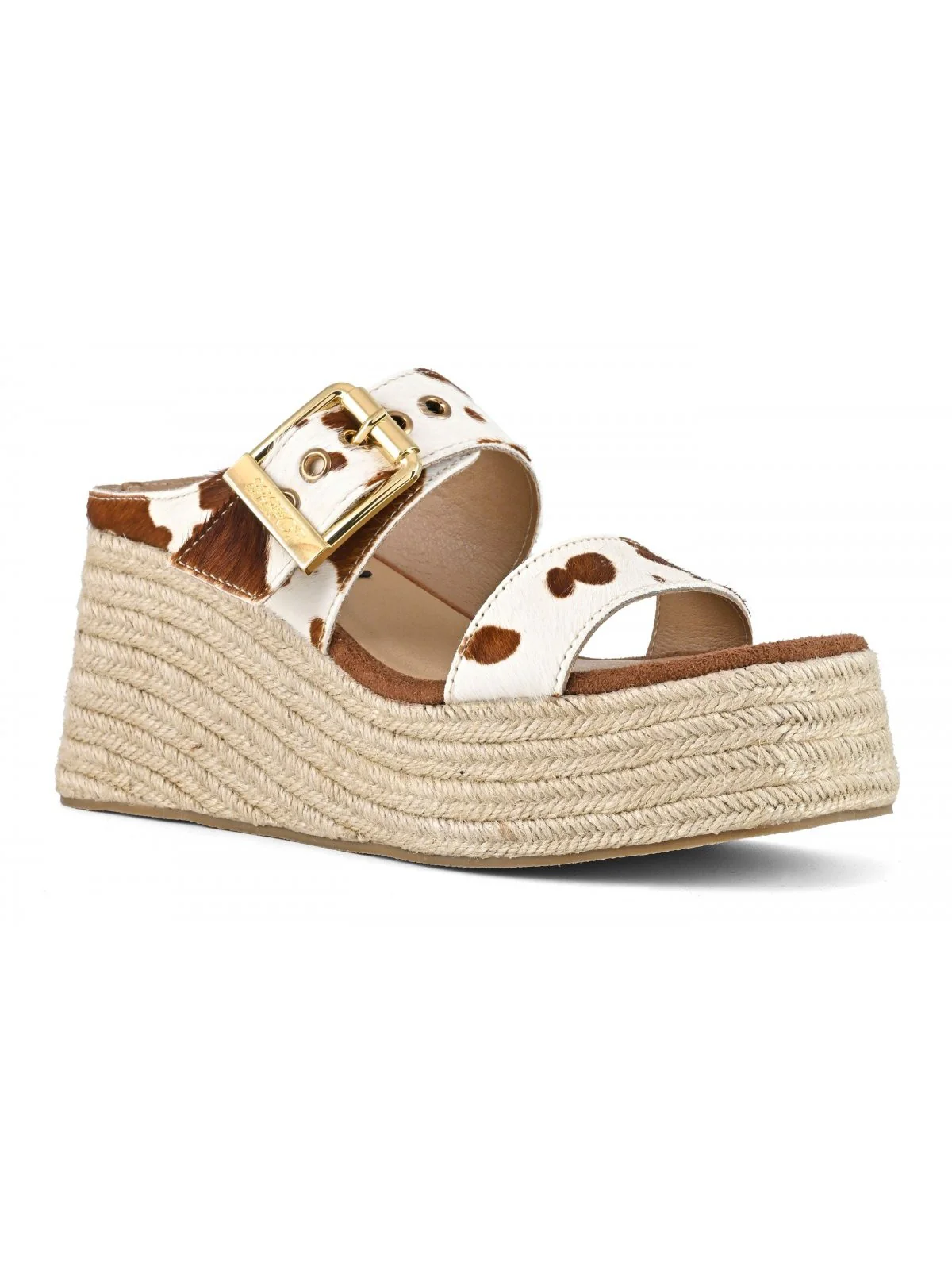 COLORS OF CALIFORNIA Sandalo Donna jute wedge sandal in pony hair HC.MALIBU04 COW COW - Image 4