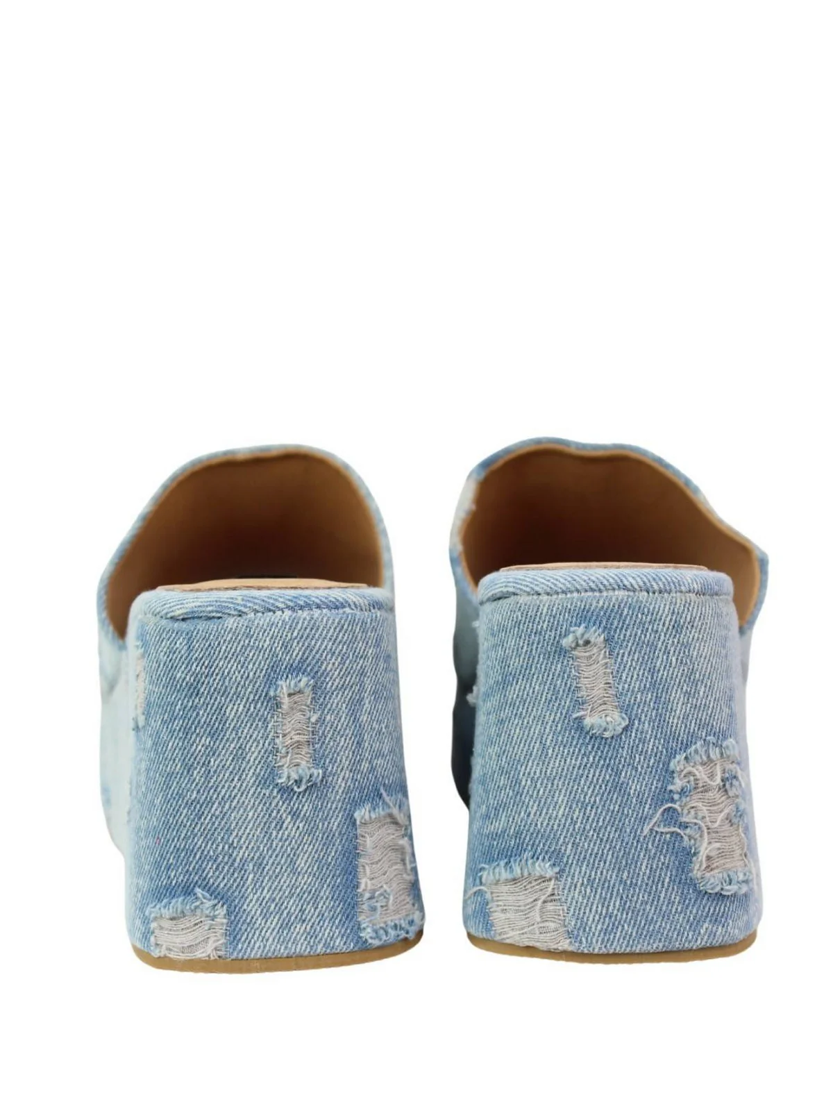 COLORS OF CALIFORNIA Sandalo Donna monoband denim wedge sandal HC.MALIBU02 WHI WHITE - Image 3