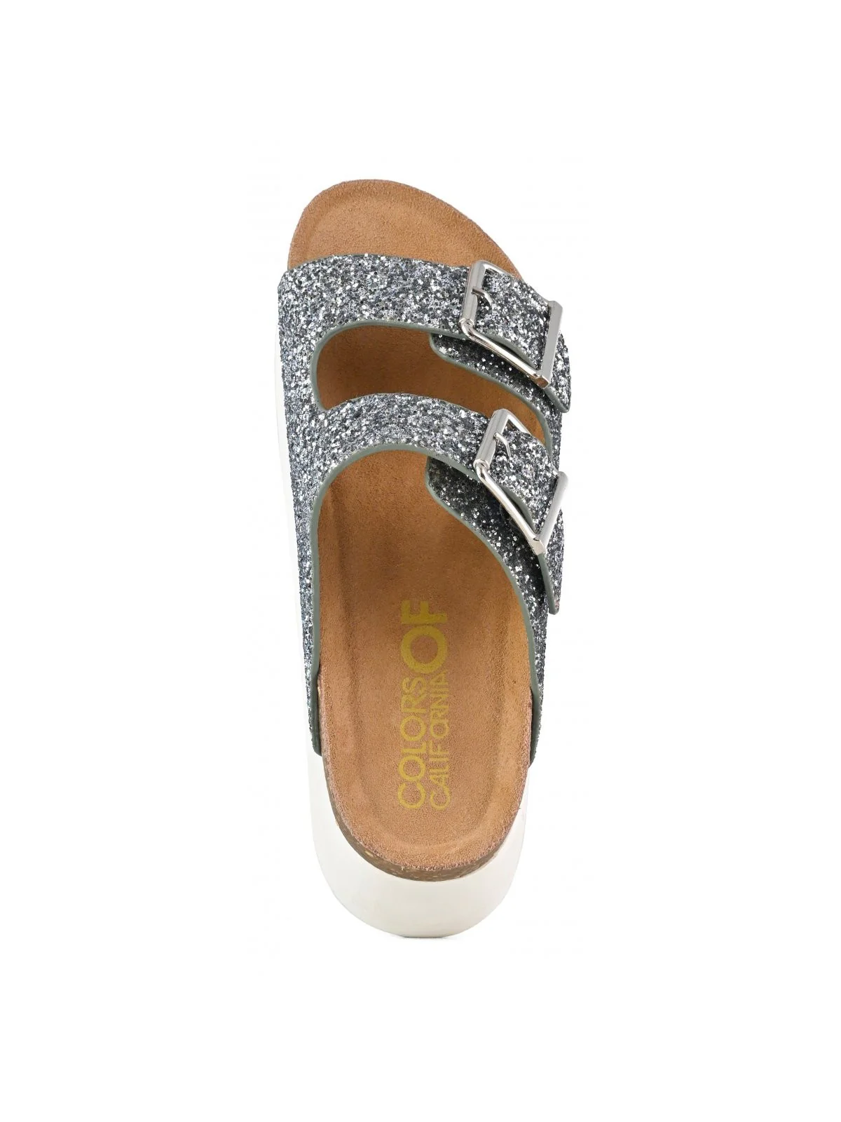 COLORS OF CALIFORNIA Sandalo Donna platform sandal in glitter HC.BES22 DEN Blu - Image 2