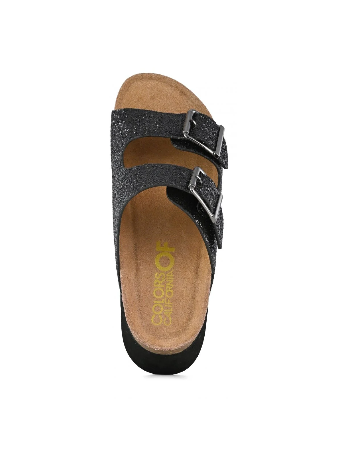 COLORS OF CALIFORNIA Sandalo Donna platform sandal in glitter HC.BES22 NBLA Nero - Image 2