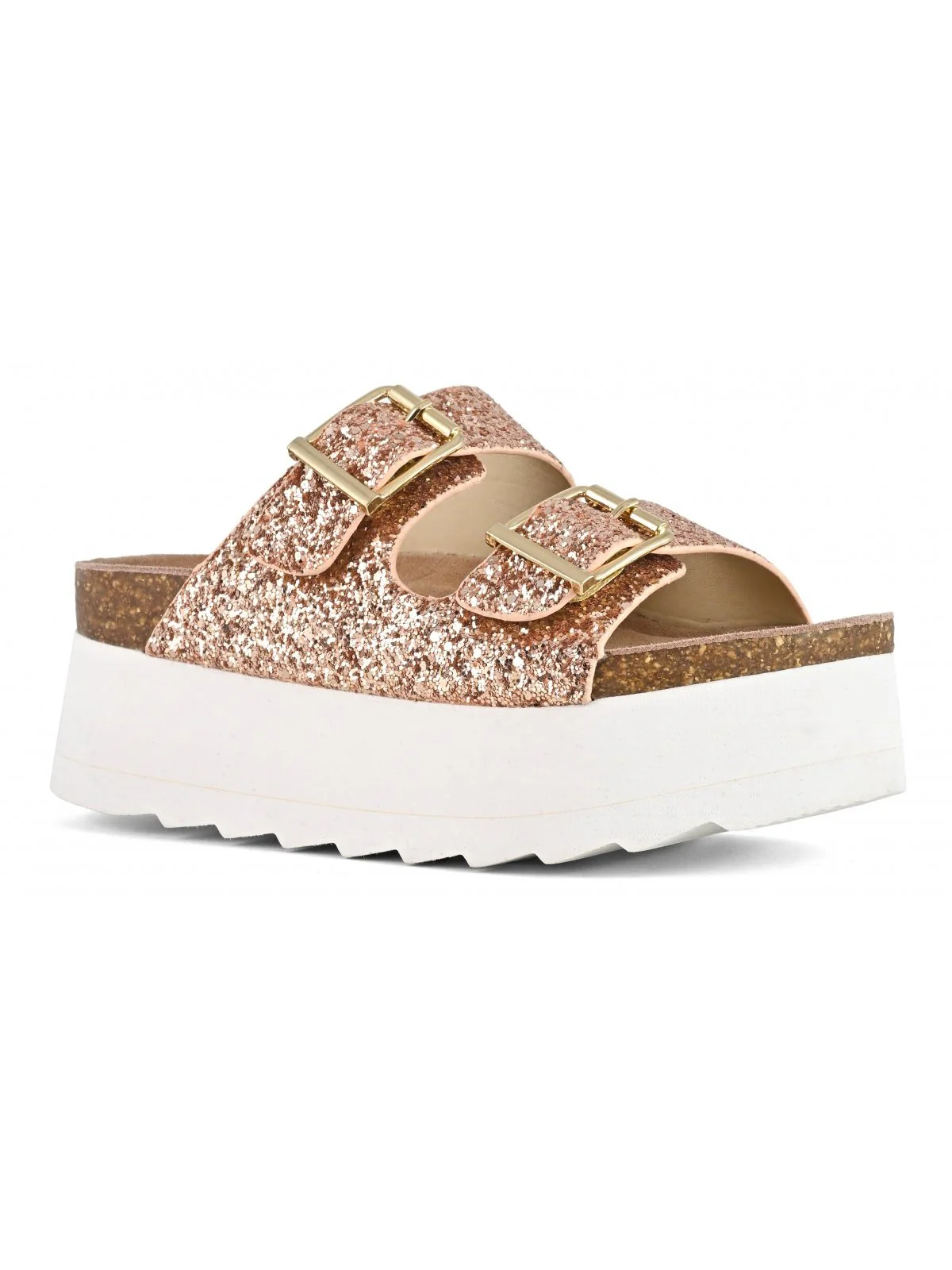 COLORS OF CALIFORNIA Sandalo Donna platform sandal in glitter HC.BES22 PKGOL Oro - Image 3