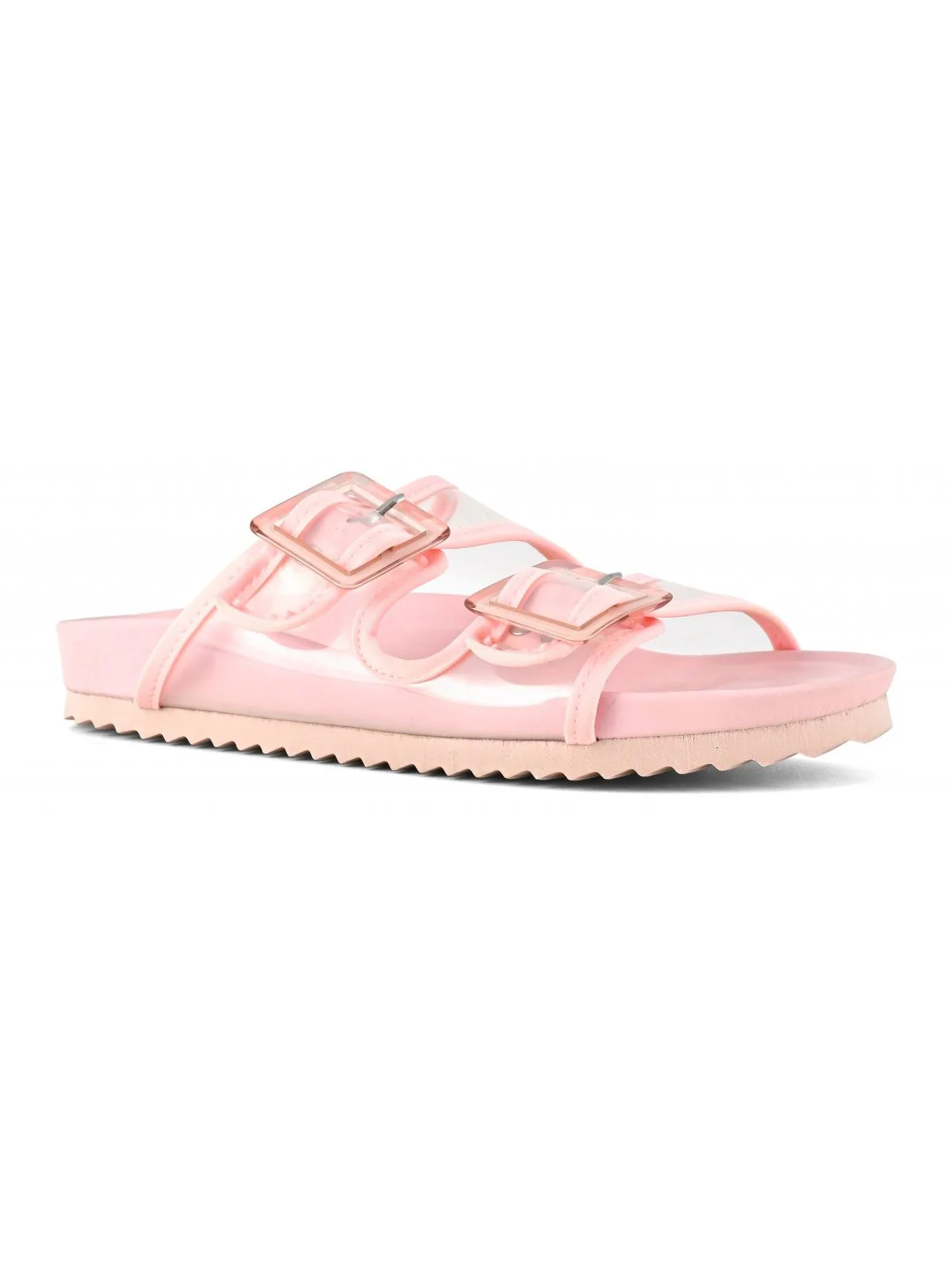 COLORS OF CALIFORNIA Sandalo Donna two buckle plexi sandal HC.BIO404 FPIN Rosa - Image 3