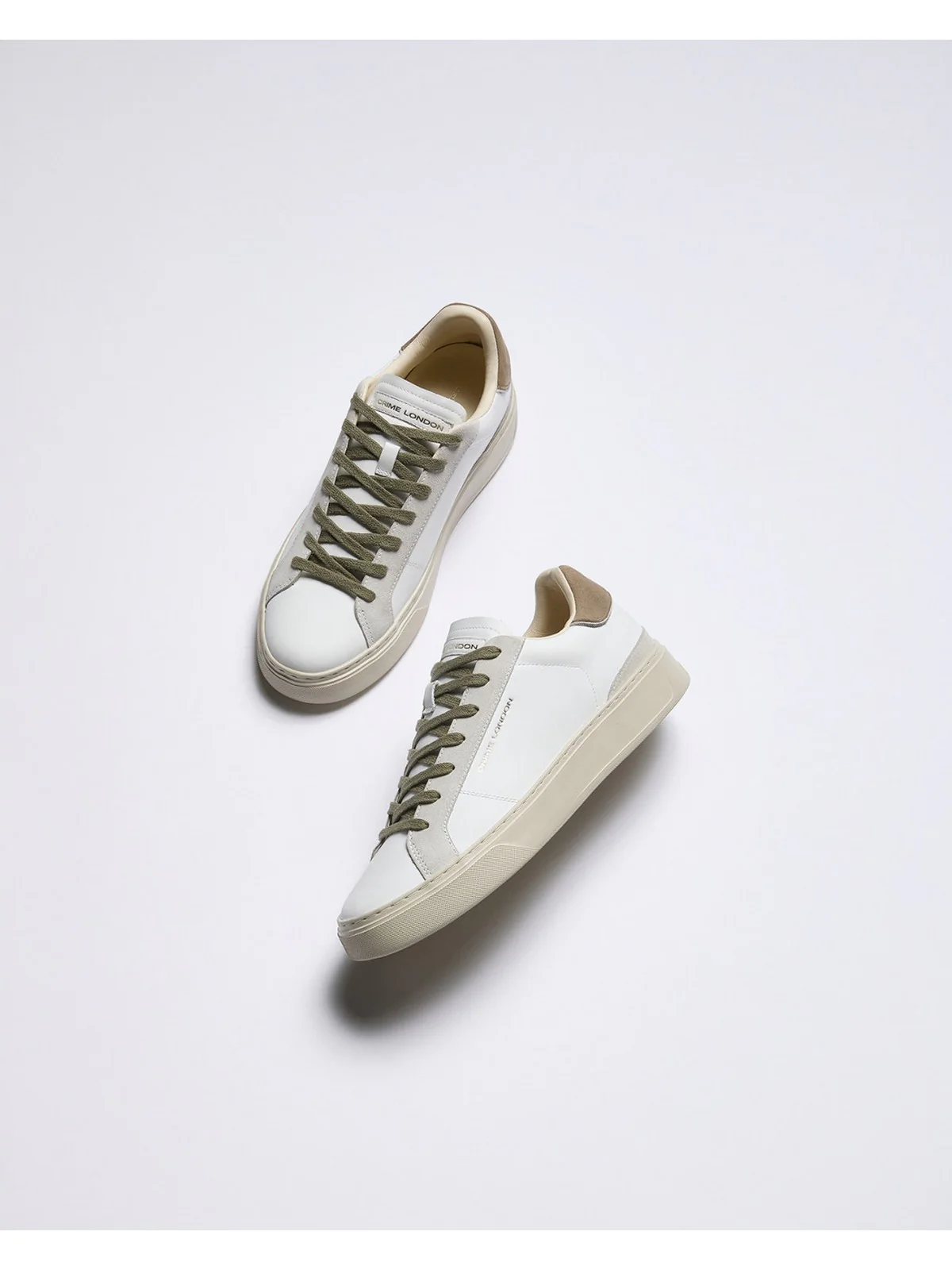 CRIME LONDON Sneaker Uomo BLADE NATURAL BEIGE 19701PP8 10 WHITE - Image 2