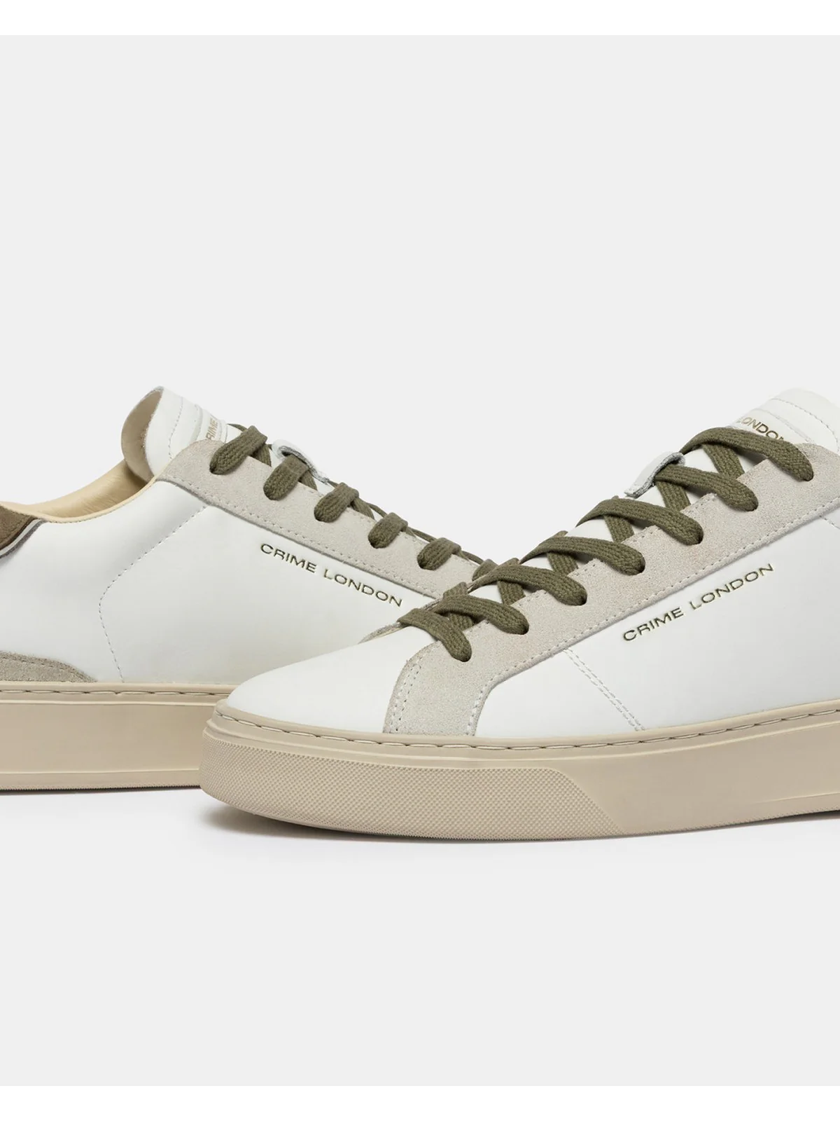 CRIME LONDON Sneaker Uomo BLADE NATURAL BEIGE 19701PP8 10 WHITE - Image 4