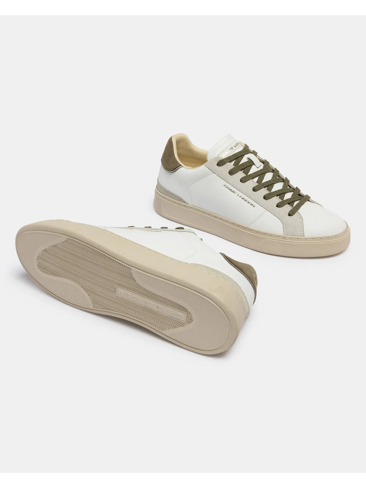 CRIME LONDON Sneaker Uomo BLADE NATURAL BEIGE 19701PP8 10 WHITE - Image 5