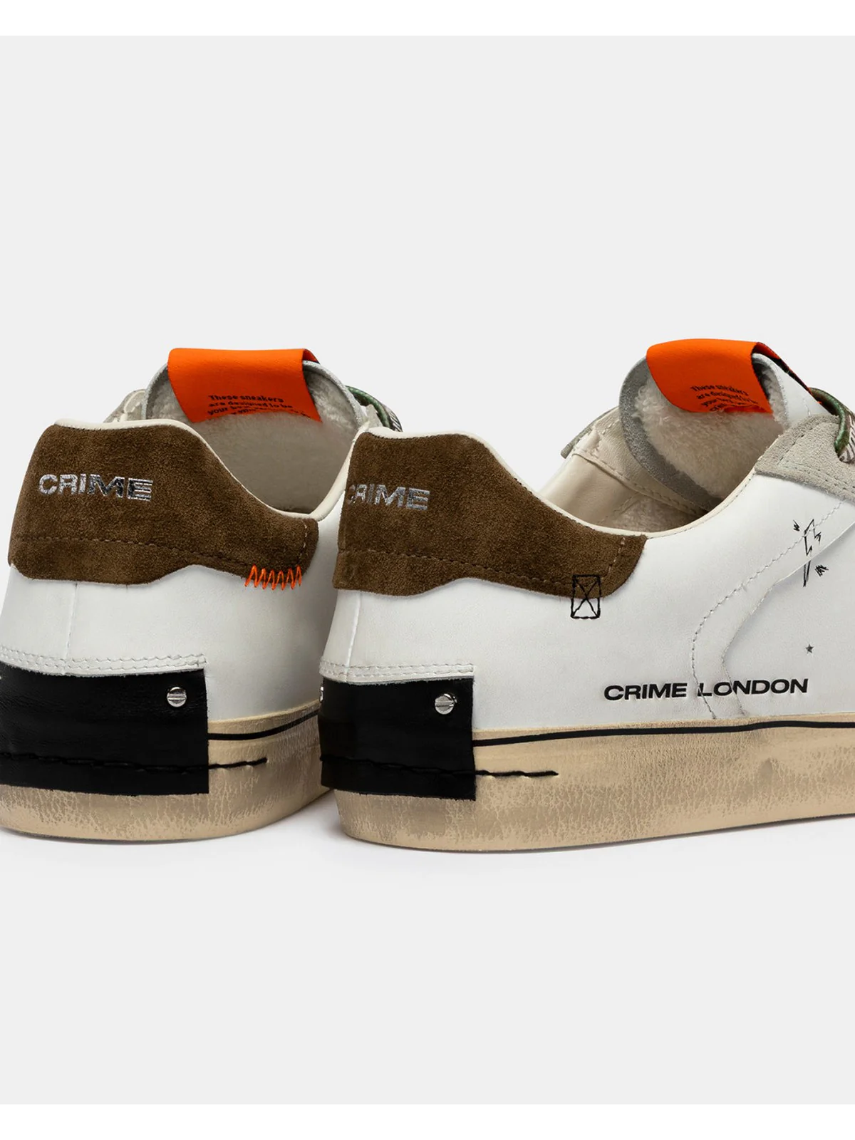 CRIME LONDON Sneaker Uomo DECONSTRUCTED MILITARY GREEN 19071PP8 10 WHITE - Image 3