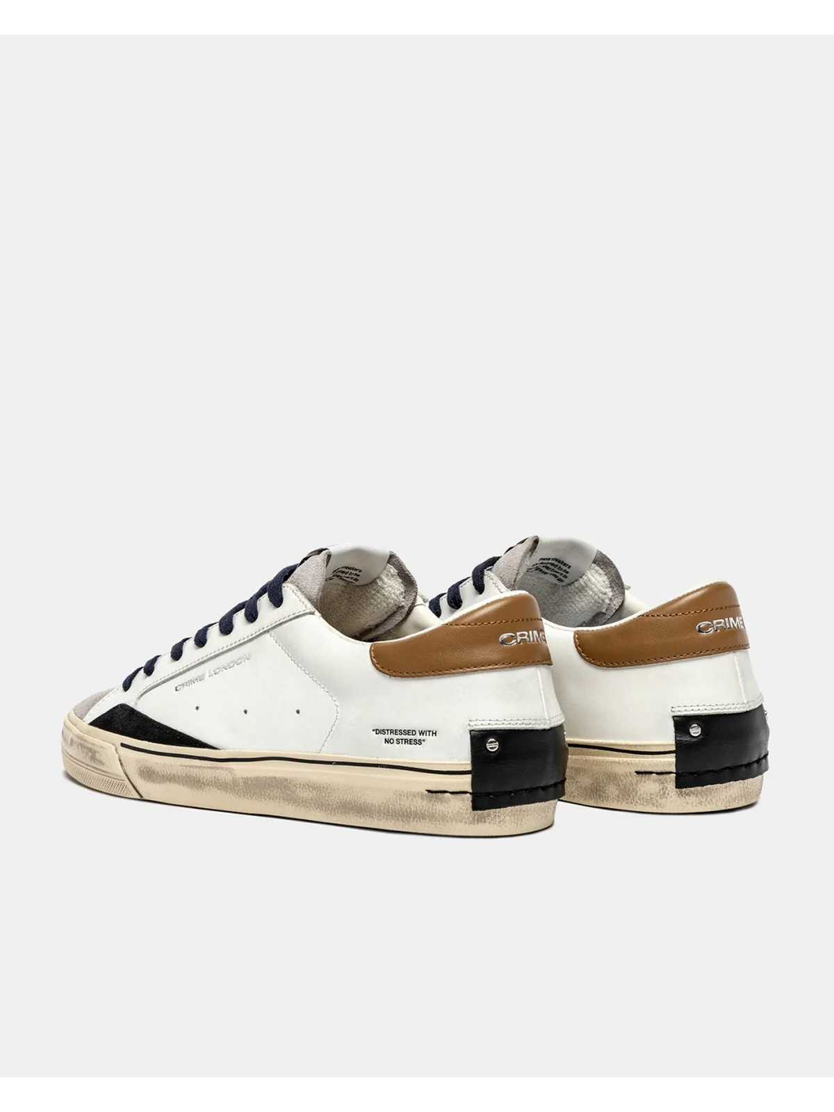 CRIME LONDON Sneaker Uomo DISTRESSED 2.0 OAK SMOKE 11070AA8 10 WHITE - Image 4