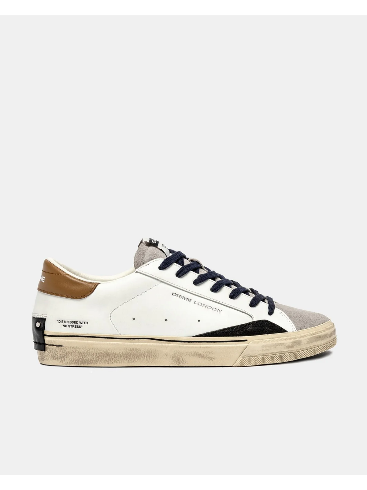 CRIME LONDON Sneaker Uomo DISTRESSED 2.0 OAK SMOKE 11070AA8 10 WHITE - Image 6