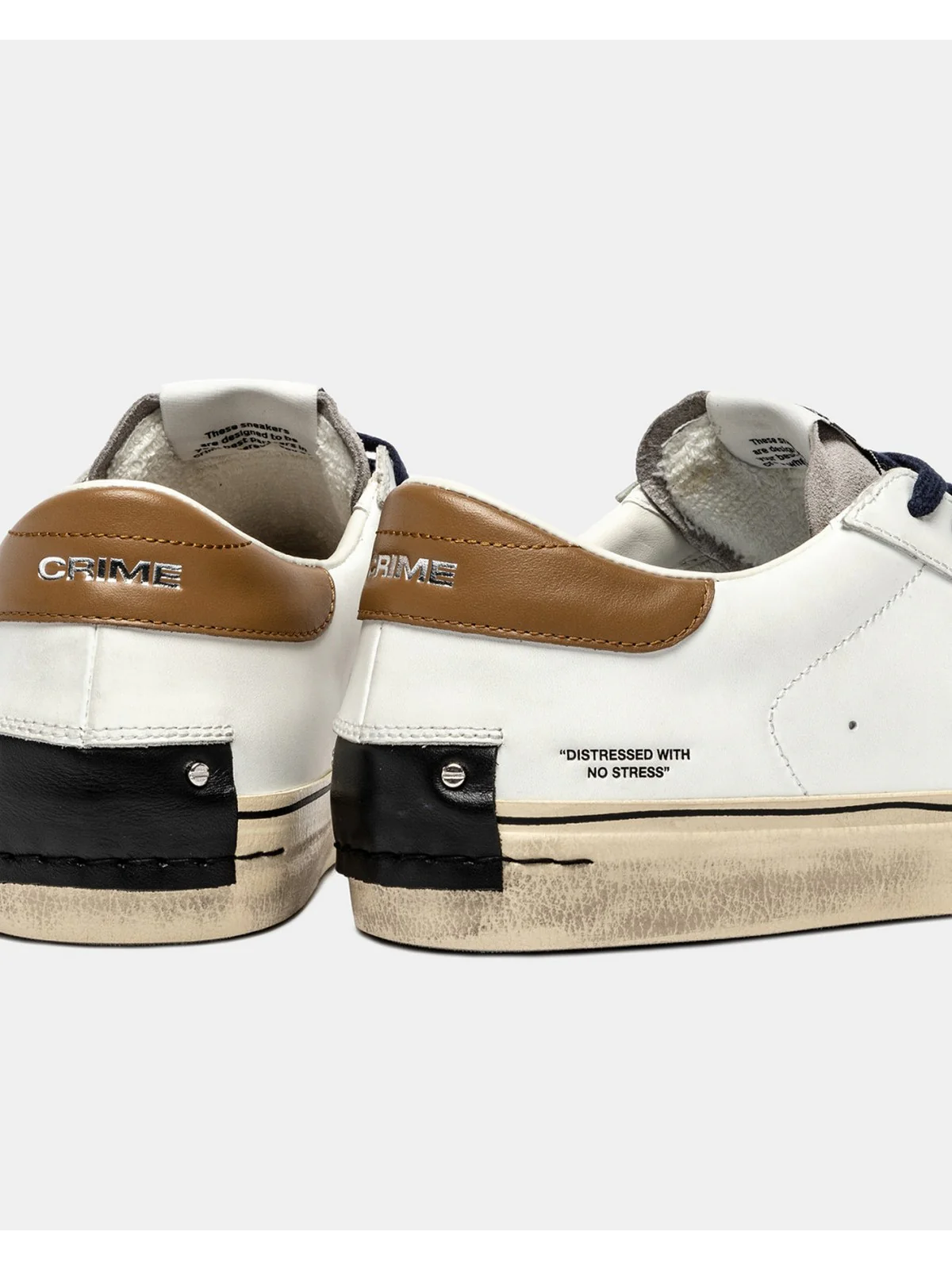 CRIME LONDON Sneaker Uomo DISTRESSED 2.0 OAK SMOKE 11070AA8 10 WHITE - Image 7