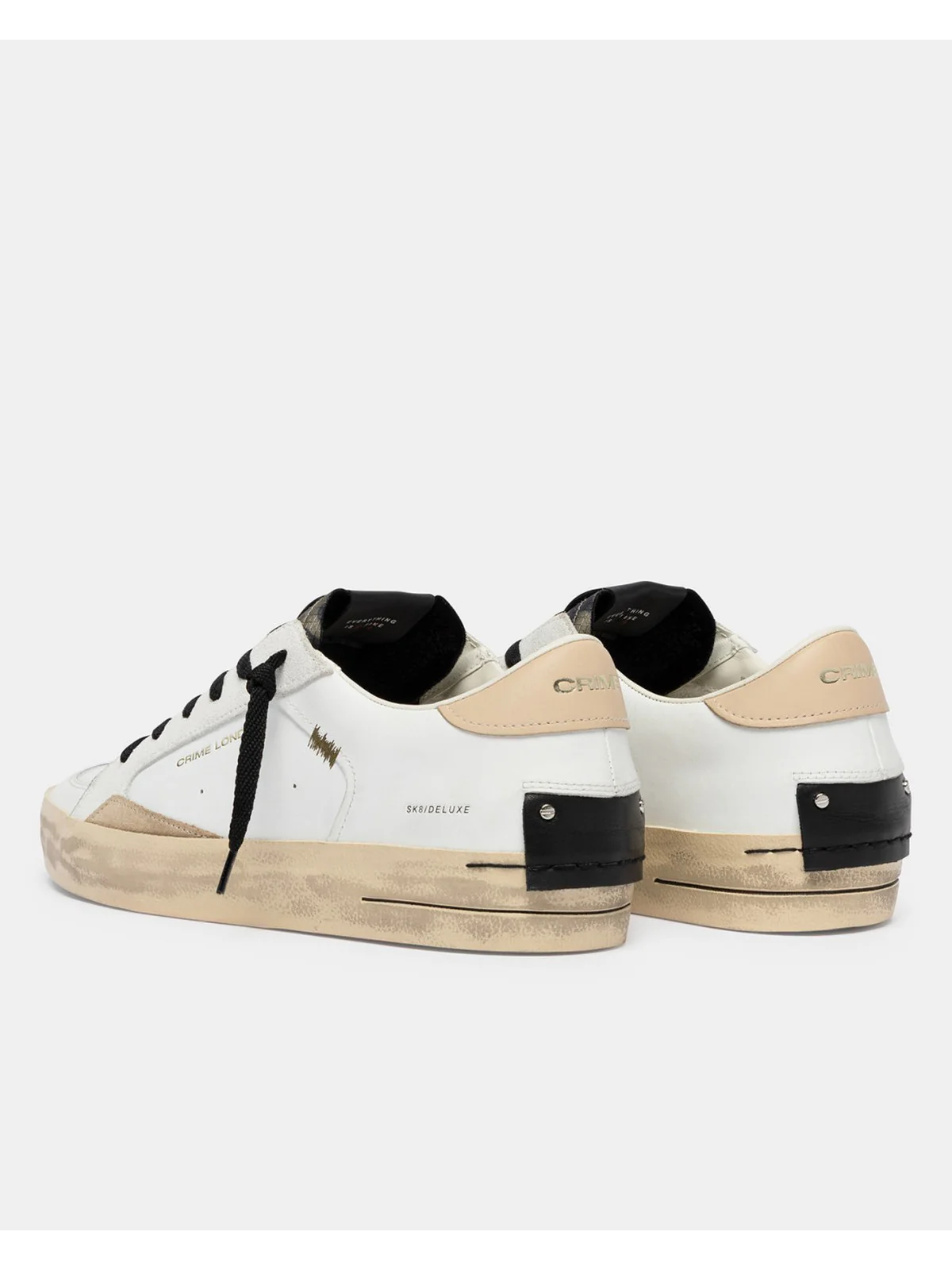 CRIME LONDON Sneaker Uomo SK8 DELUXE DUNE DRIFT 19104PP8 10 WHITE - Image 5