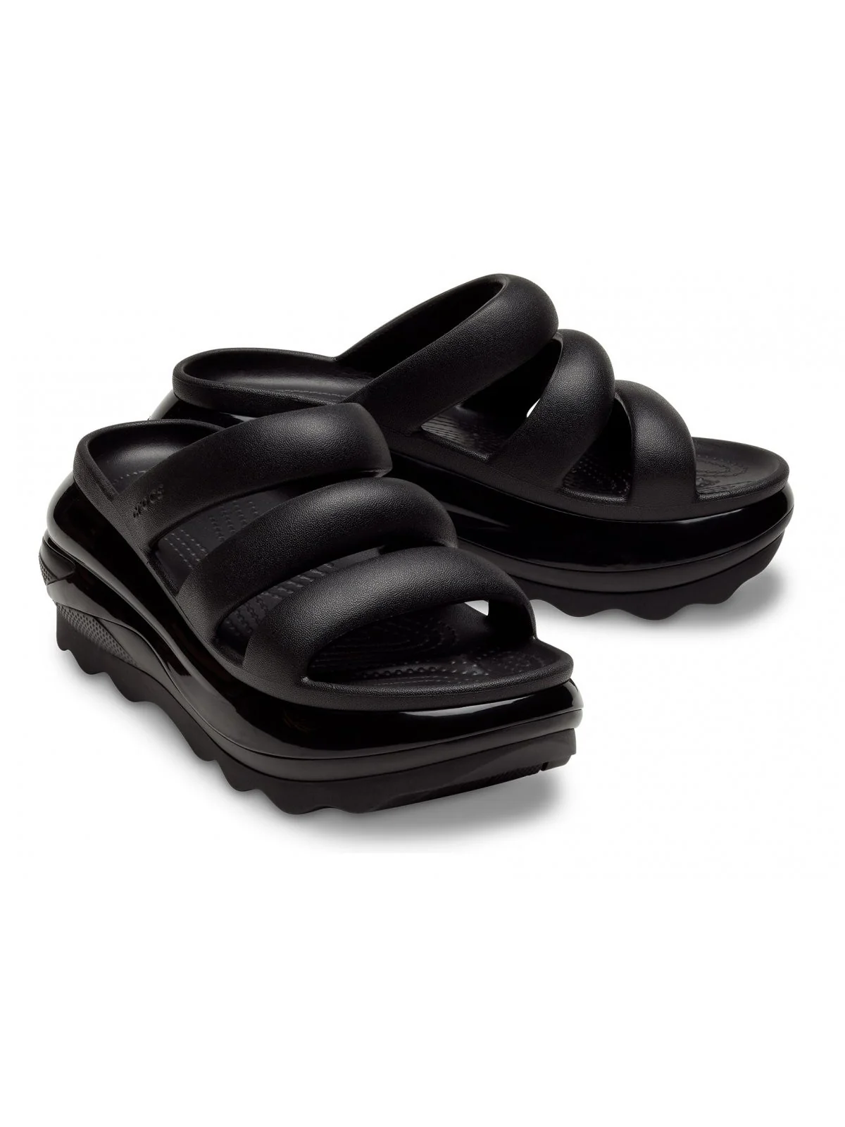 CROCS Ciabatta Donna Mega Crush Triple Strap 209842 001 BLACK - Image 3
