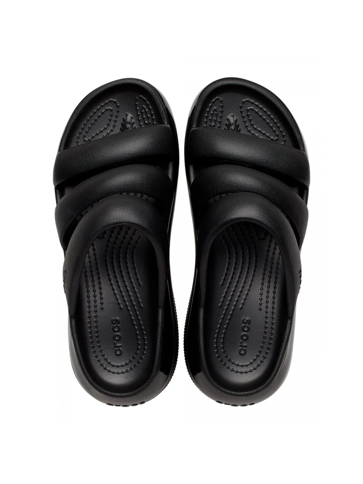 CROCS Ciabatta Donna Mega Crush Triple Strap 209842 001 BLACK - Image 4