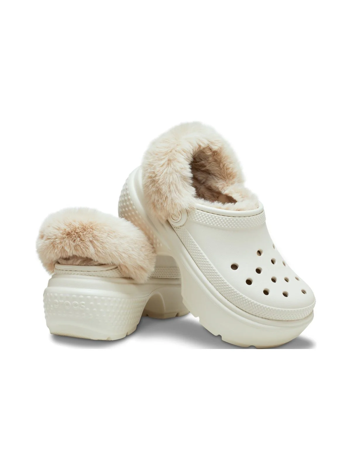 CROCS Ciabatta Donna Stomp Lined Clog 208546 STUC  Beige - Image 3